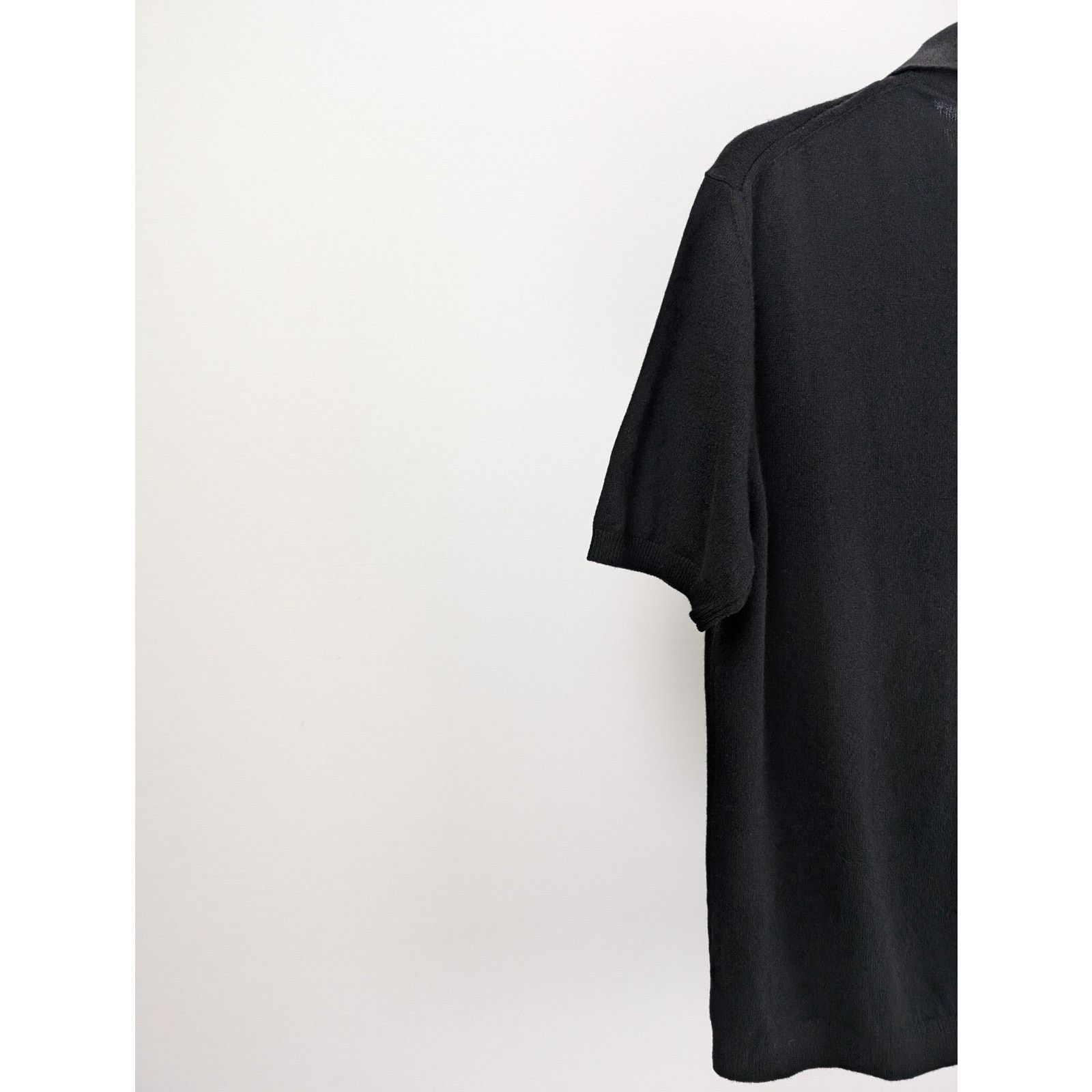 Amiri o1rshd1 Q:3 / Stack Short Sleeve Polo Shirt in Black Size US XL / EU 56 / 4 - 9 Thumbnail