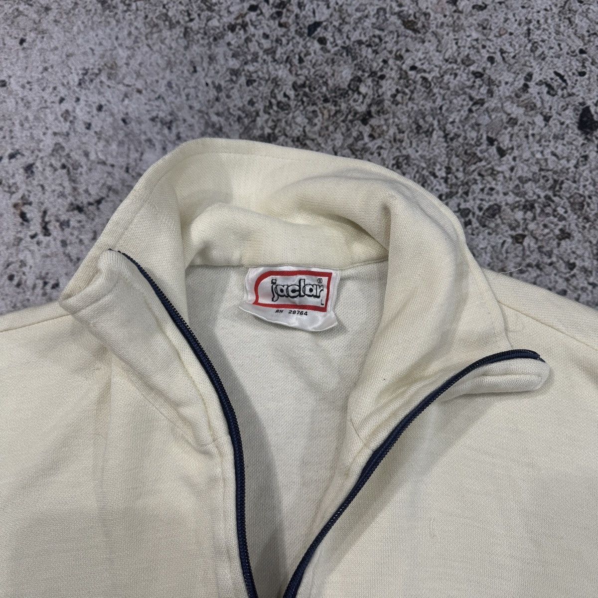 Vintage 80s Cotton Acrylic Striped Zip Up Track Jacket ERD Raimundo Size US L / EU 52-54 / 3 - 8 Thumbnail