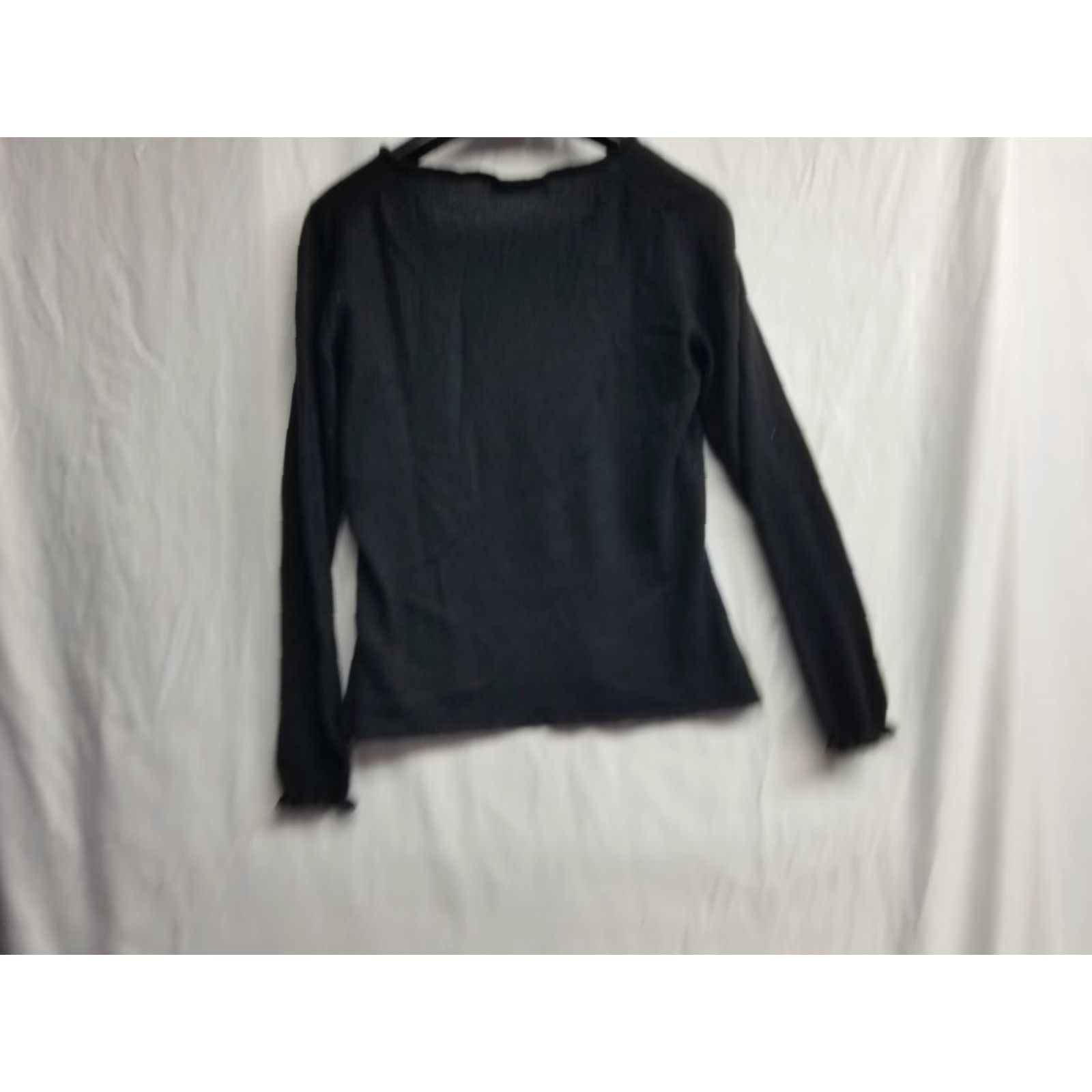 Vintage David Nieper England Black Cashmere Silk Sweater Long Sleeve Women Size Medium Size M / US 6-8 / IT 42-44 - 2 Thumbnail