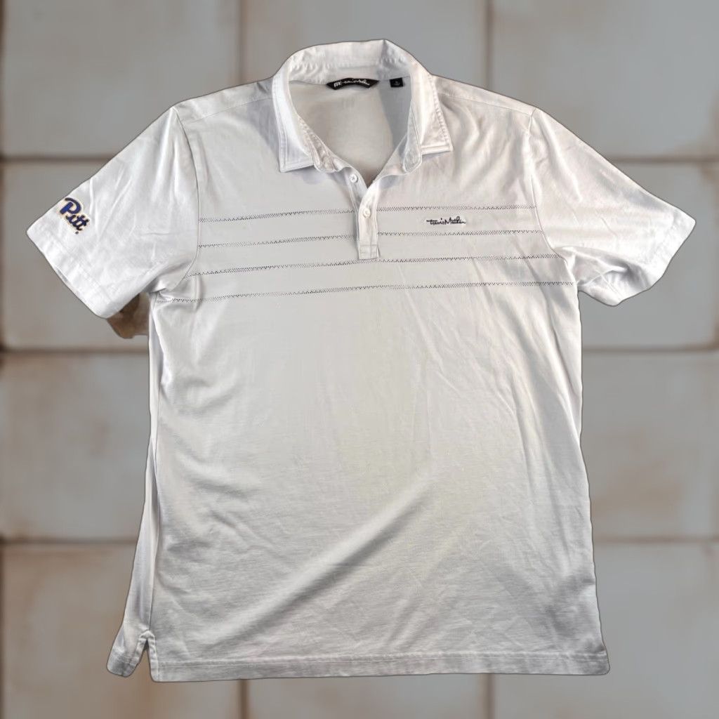 TravisMathew Travis Mathew Polo Mens XL White River Rafter Pima Cotton Pitt Logo Preppy Size US XL / EU 56 / 4 - 1 Thumbnail