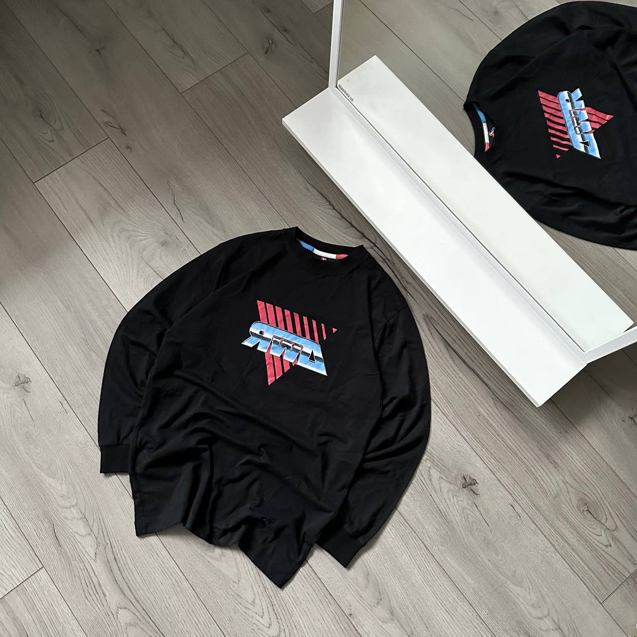 Vintage 3D Logo RWD Rewind France Black Avant Garde Long Sleeve Size US M / EU 48-50 / 2 - 1 Thumbnail