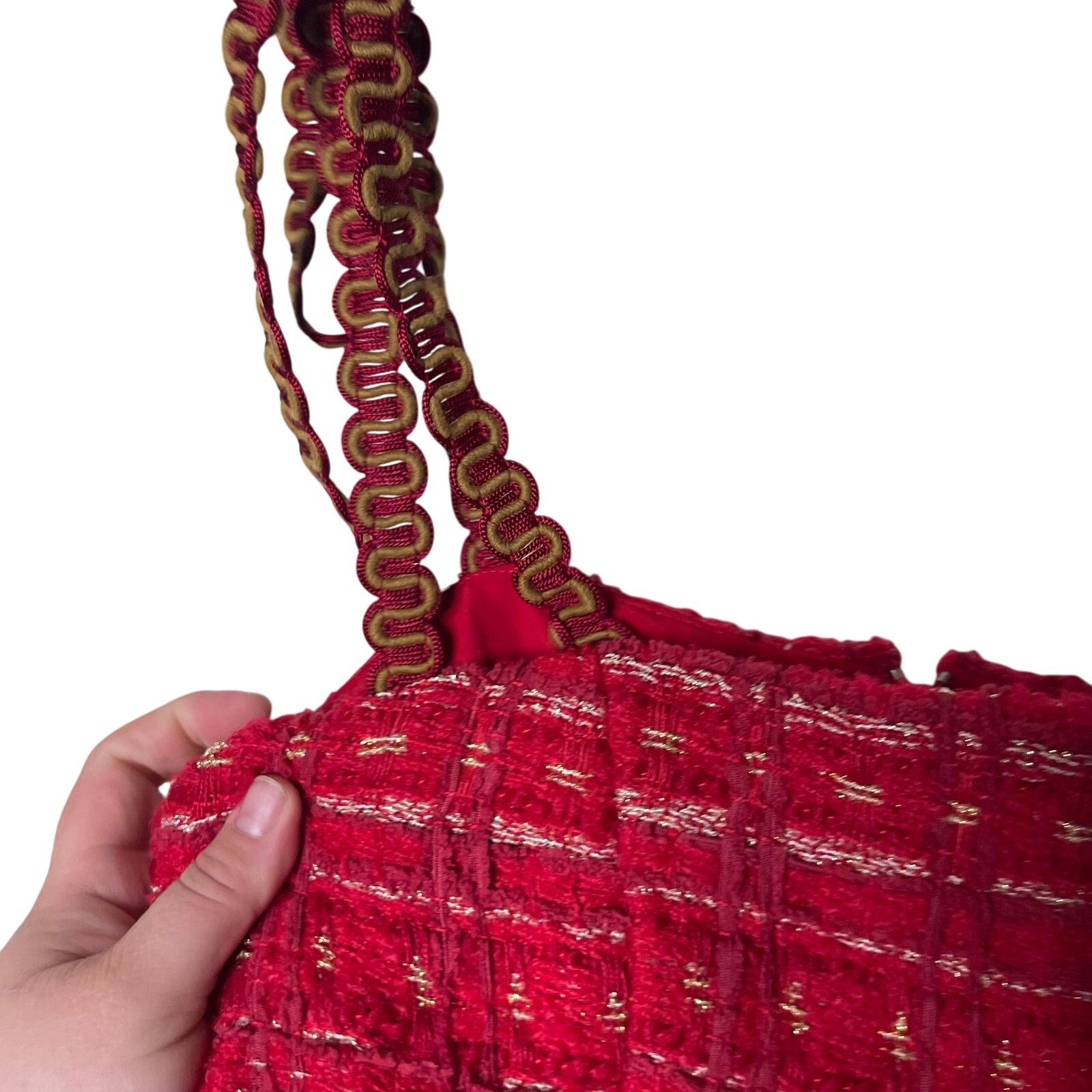 Other Koch cherry red tweed Lila crop top sz M Size M / US 6-8 / IT 42-44 - 4 Thumbnail