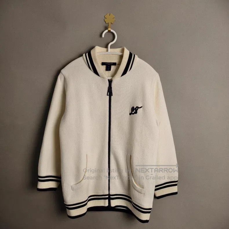 Louis Vuitton Off-white wool three-quarter sleeve zippered