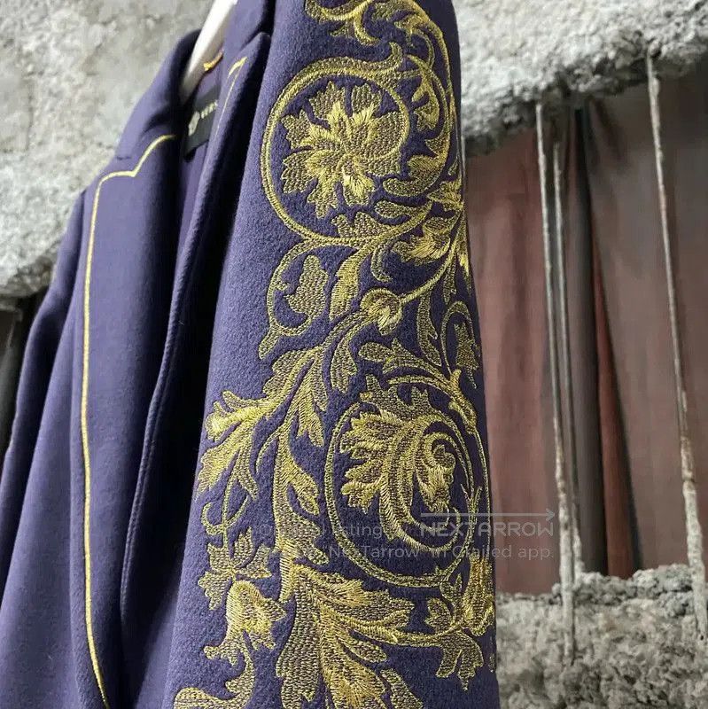Versace Versace Deep Blue Long Coat for Men . Size US M / EU 48-50 / 2 - 5 Thumbnail
