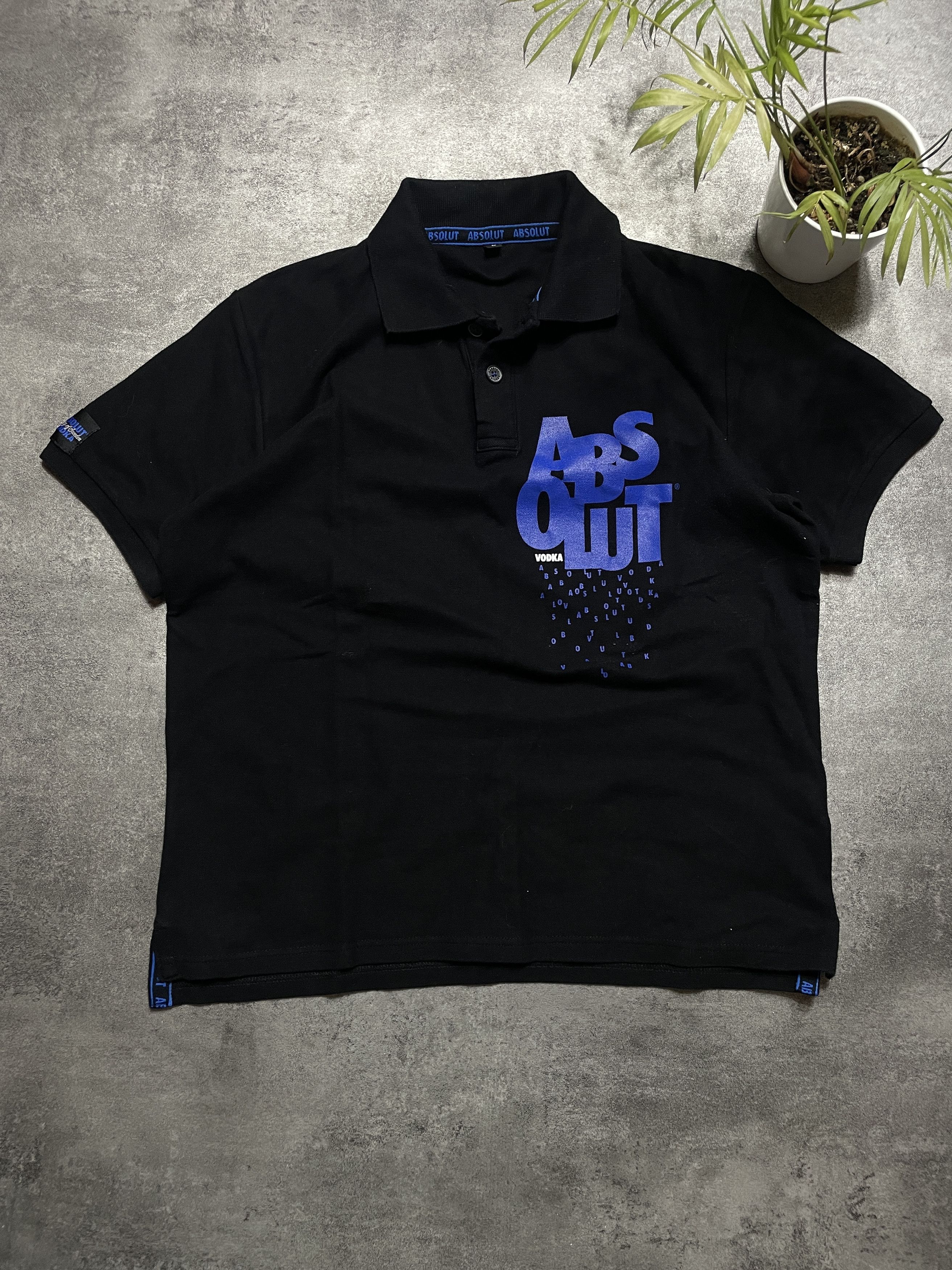 Vintage Absolut Vodka Vintage Y2K Polo T-Shirt Rare Size US M / EU 48-50 / 2 - 1 Thumbnail