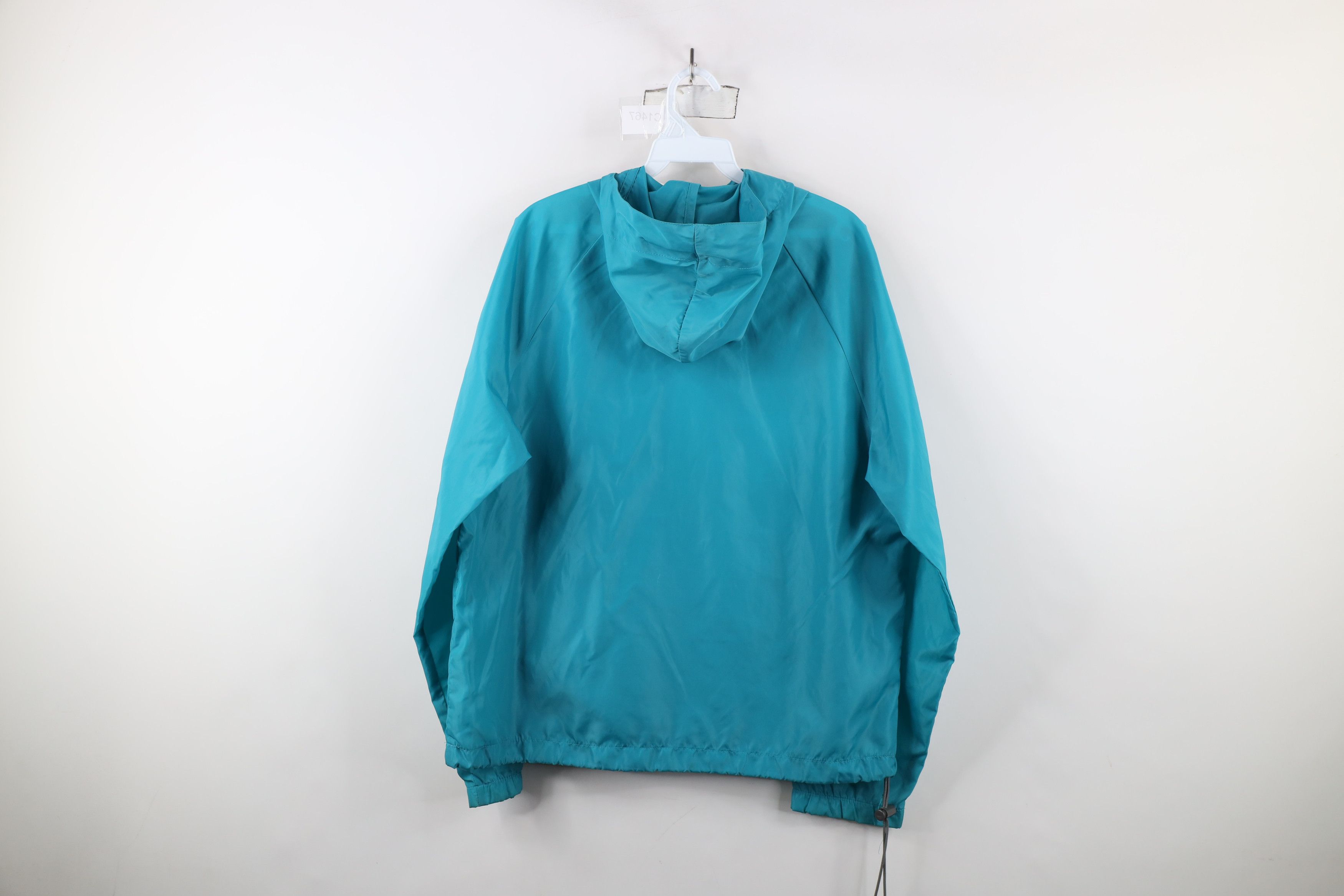 Columbia × Vintage Vintage 80s Columbia Hooded Packable Anorak Jacket Teal Size US L / EU 52-54 / 3 - 12 Thumbnail