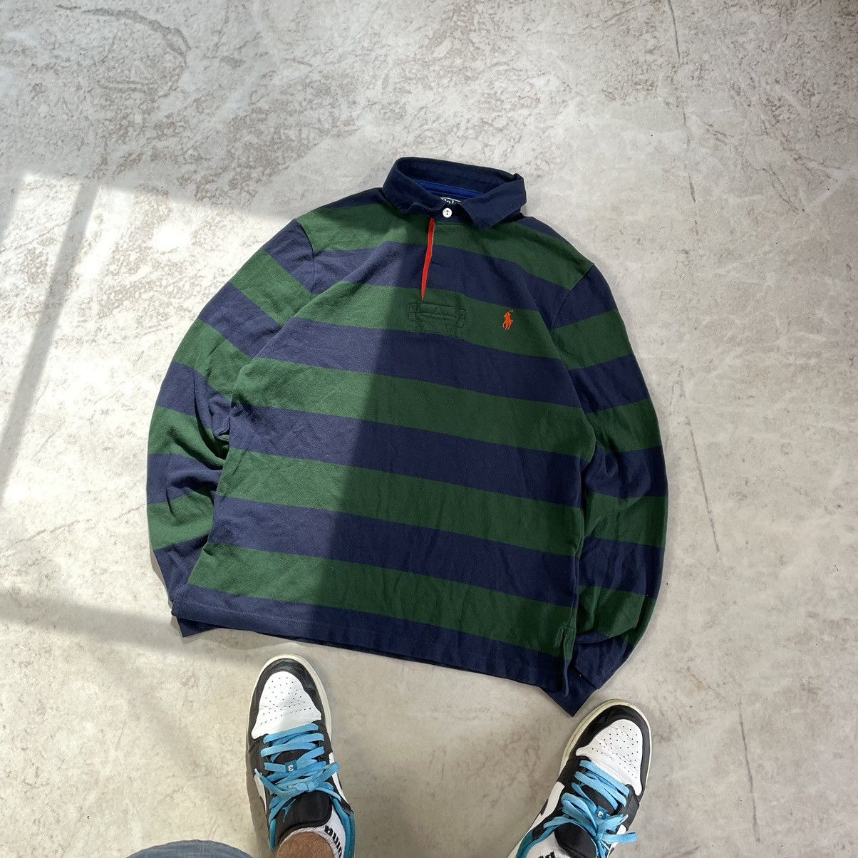 Polo Ralph Lauren × Vintage Vintage 90s Polo Ralph Lauren Chief Keef Stripe Rugby Shirt Size US M / EU 48-50 / 2 - 1 Thumbnail