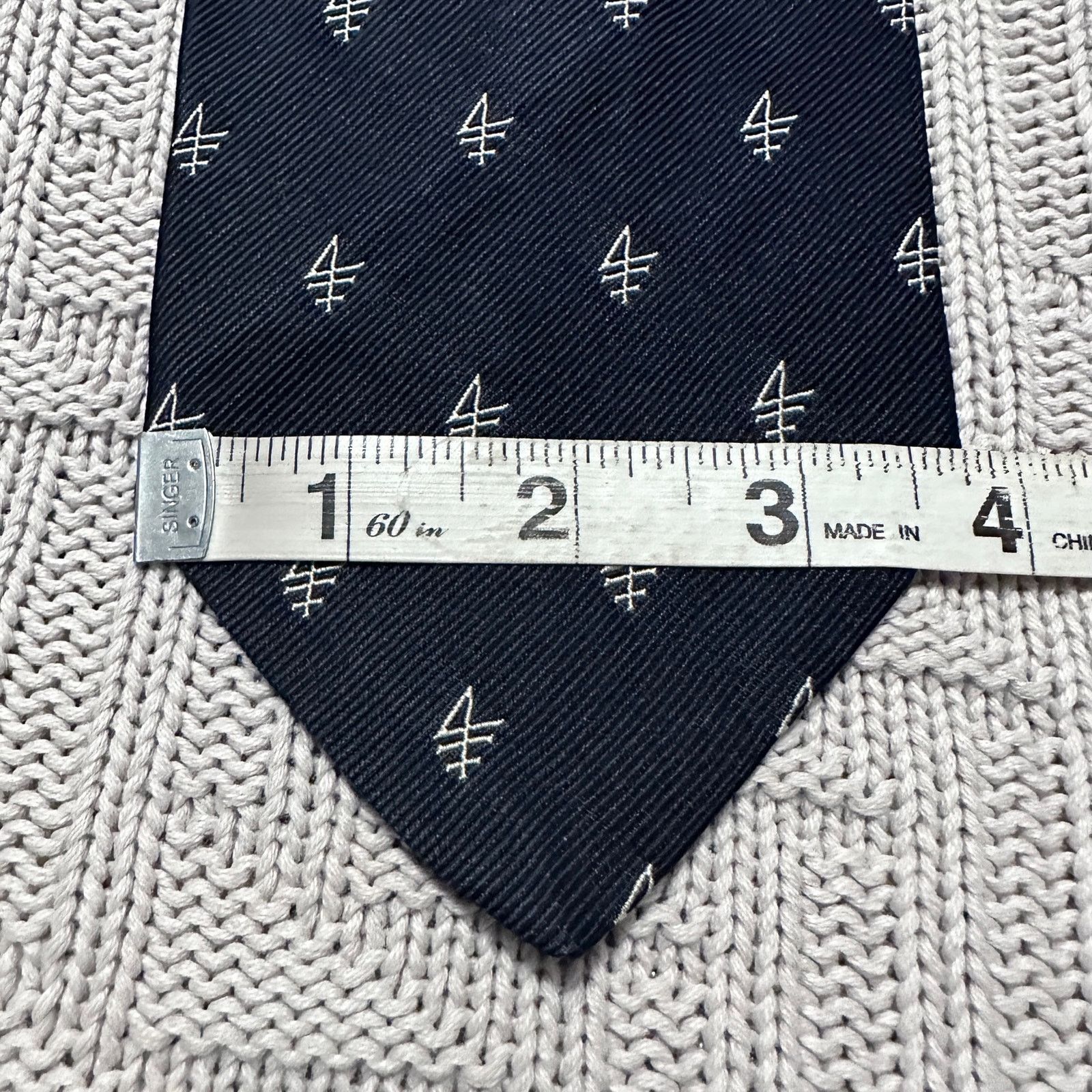 Vintage Vintage Orvieto navy motif silk tie Size ONE SIZE - 5 Thumbnail