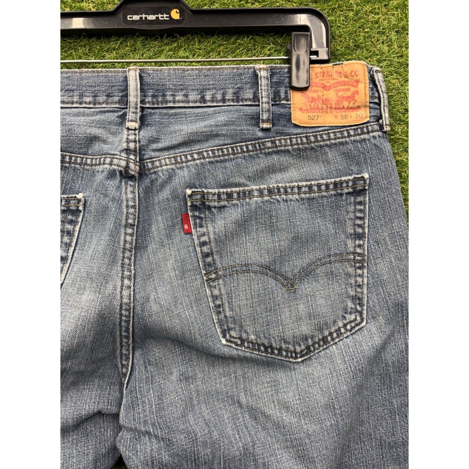 Levi's Levis Jeans Mens 38x30 Slim Bootcut Stretch Light Wash Authentic Casual Size US 38 / EU 54 - 4 Thumbnail