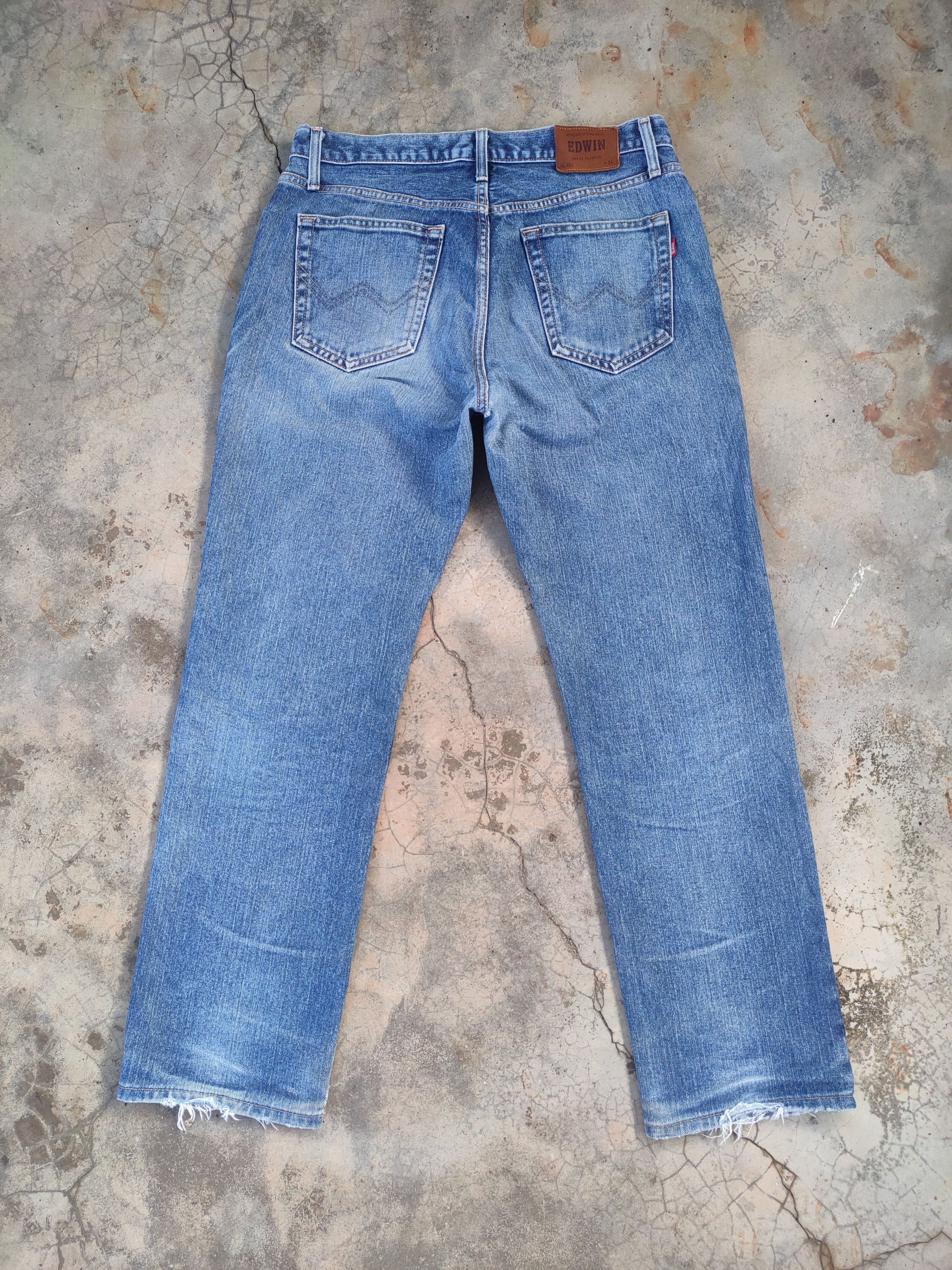 Edwin W32 VINTAGE EDWIN 403 FADED DISTRESSED JEAN PANTS Size US 32 / EU 48 - 8 Thumbnail