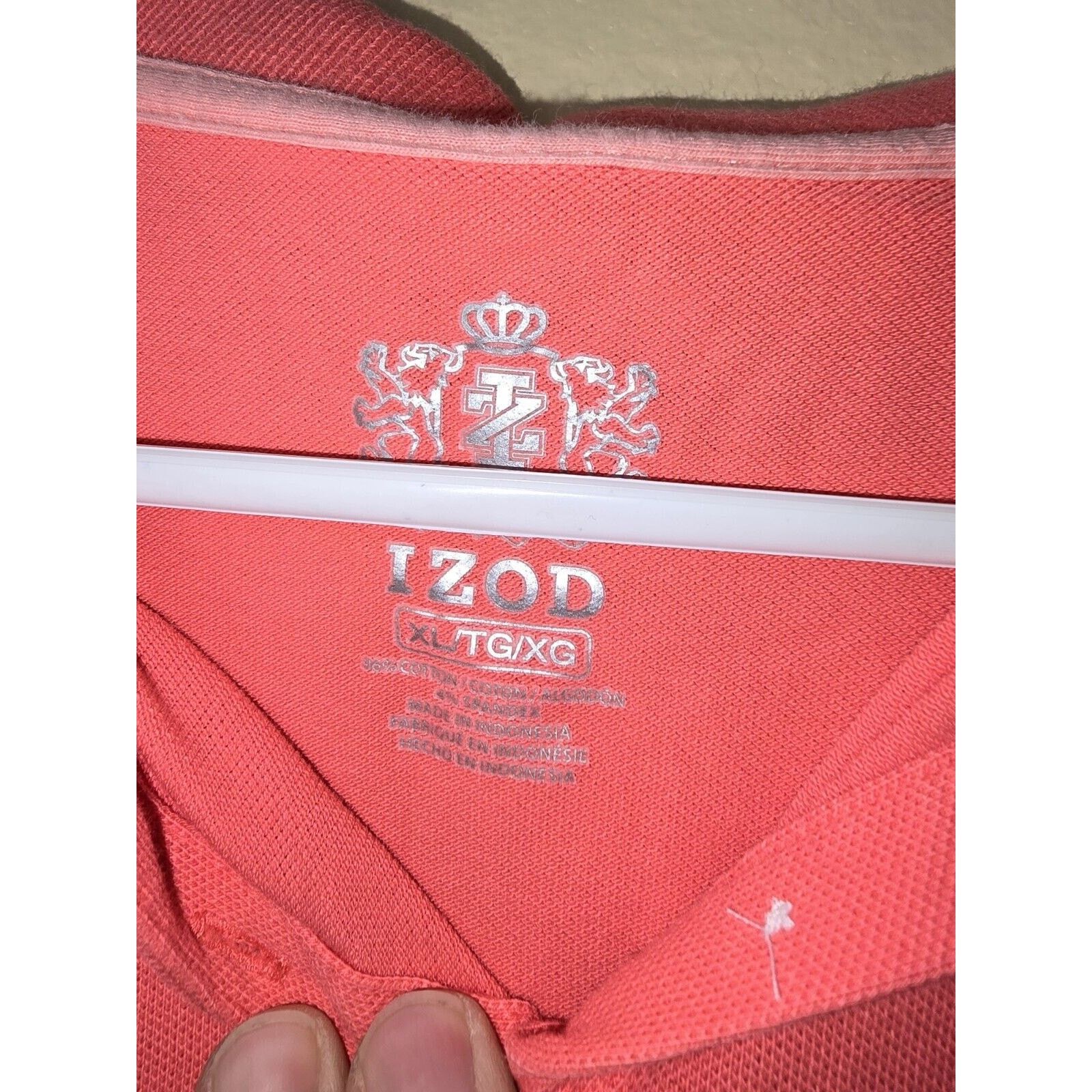Izod Izod Polo Womens Medium Salmon Short Sleeve Size XL Golf Size XL / US 12-14 / IT 48-50 - 3 Thumbnail