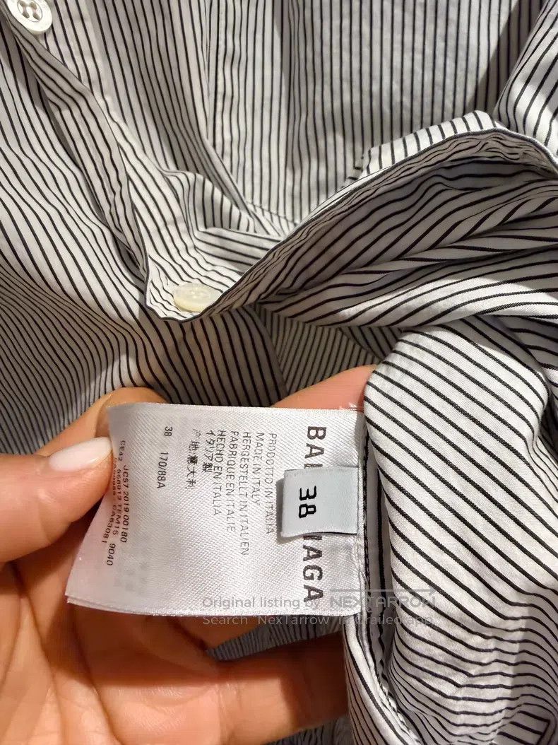 Balenciaga Balenciaga Striped Short Sleeve Shirt Size XS / US 0-2 / IT 36-38 - 3 Thumbnail