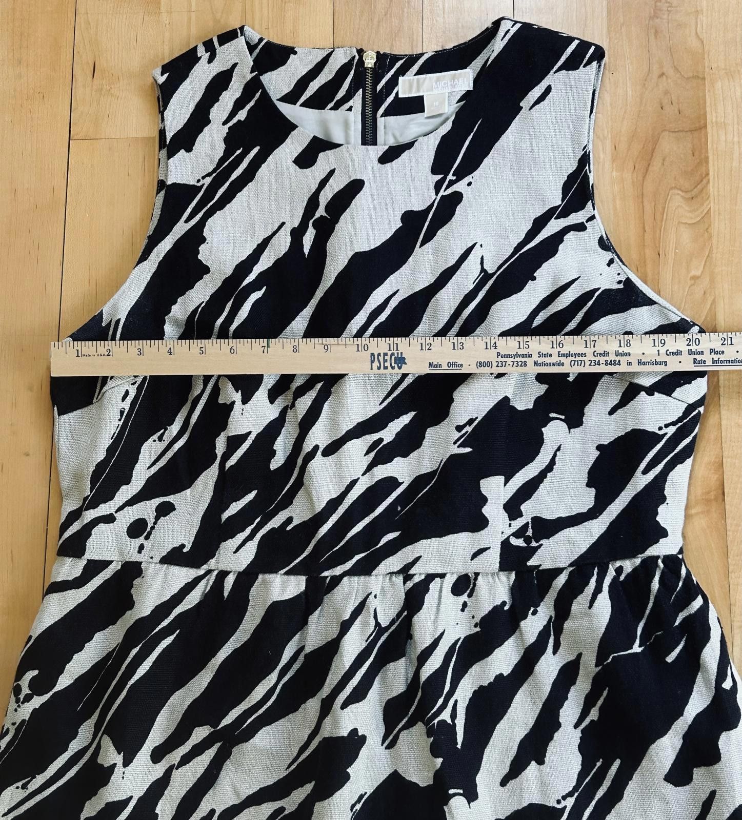 Michael Kors Michael Kors plus size 16 A-Line Dress Black & White Print Size XL / US 12-14 / IT 48-50 - 6 Thumbnail
