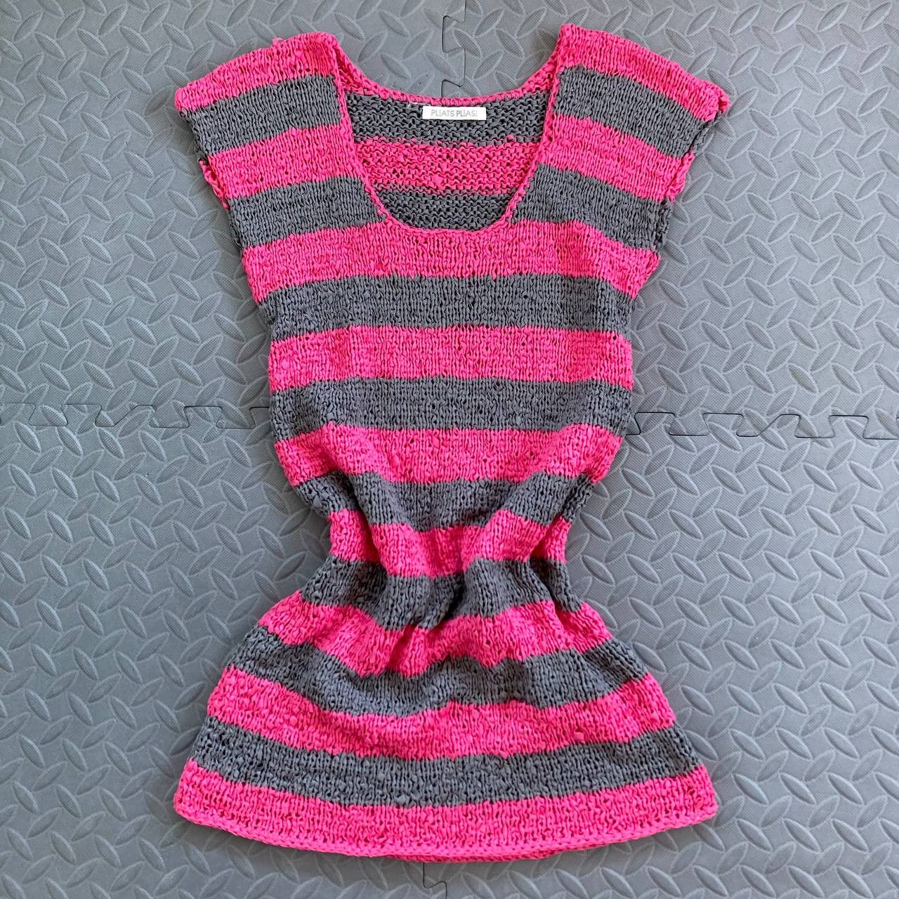 Pleats Please Issey Miyake Pleats Please - Vintage Knitted Striped Dress Size M / US 6-8 / IT 42-44 - 1 Thumbnail