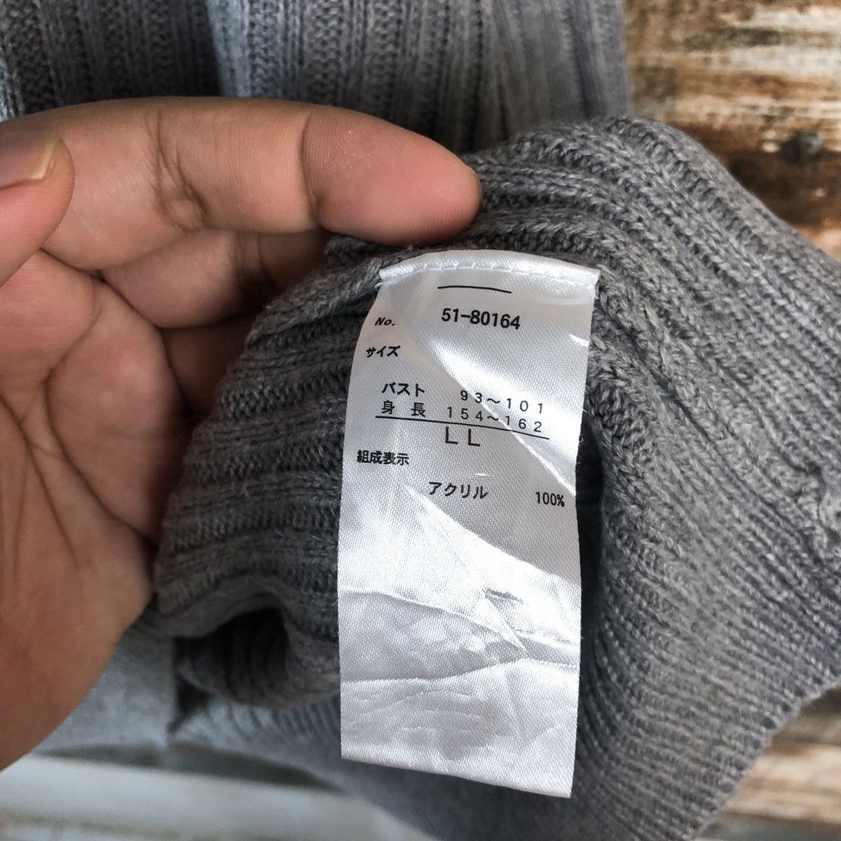 Homespun Knitwear × Japanese Brand Freude Grey Knitwear #A1792 Size US L / EU 52-54 / 3 - 11 Thumbnail