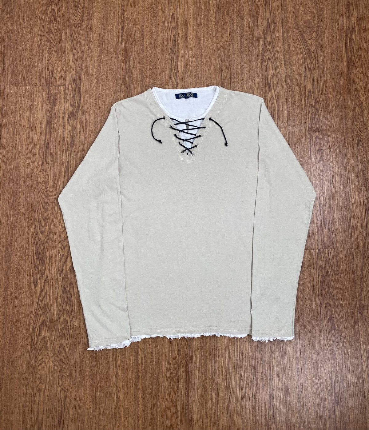 Japanese Brand Rope leather distressed longsleeve t-shirt Size US M / EU 48-50 / 2 - 1 Thumbnail