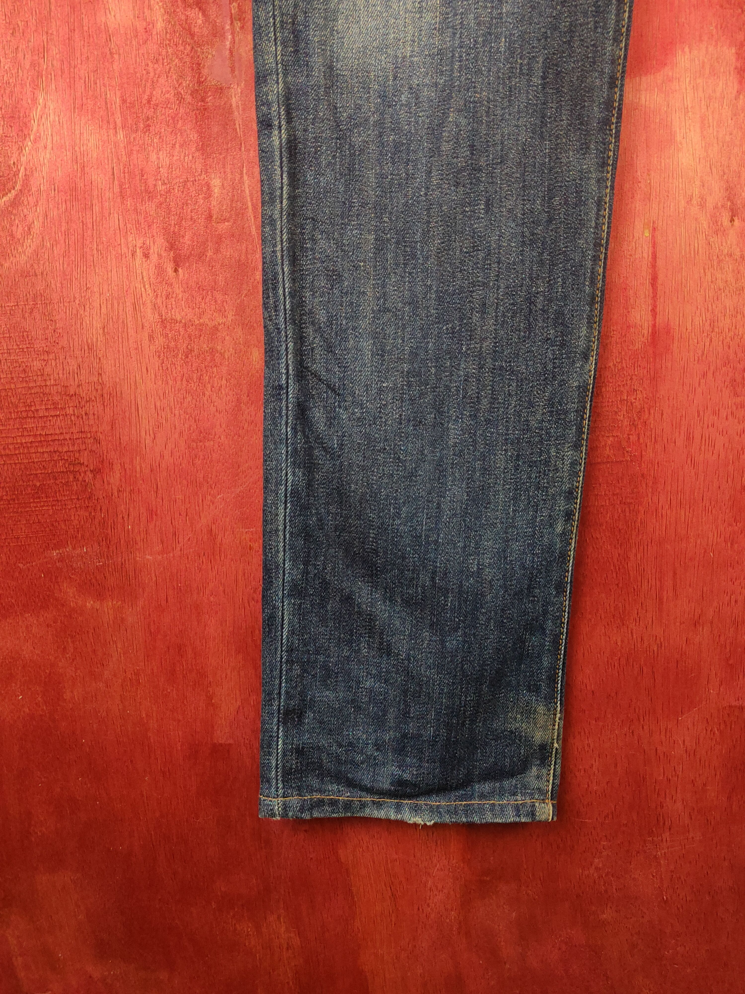 Edwin Edwin Dark Blue Distressed Ripped Jeans #S2147 Size US 32 / EU 48 - 4 Thumbnail