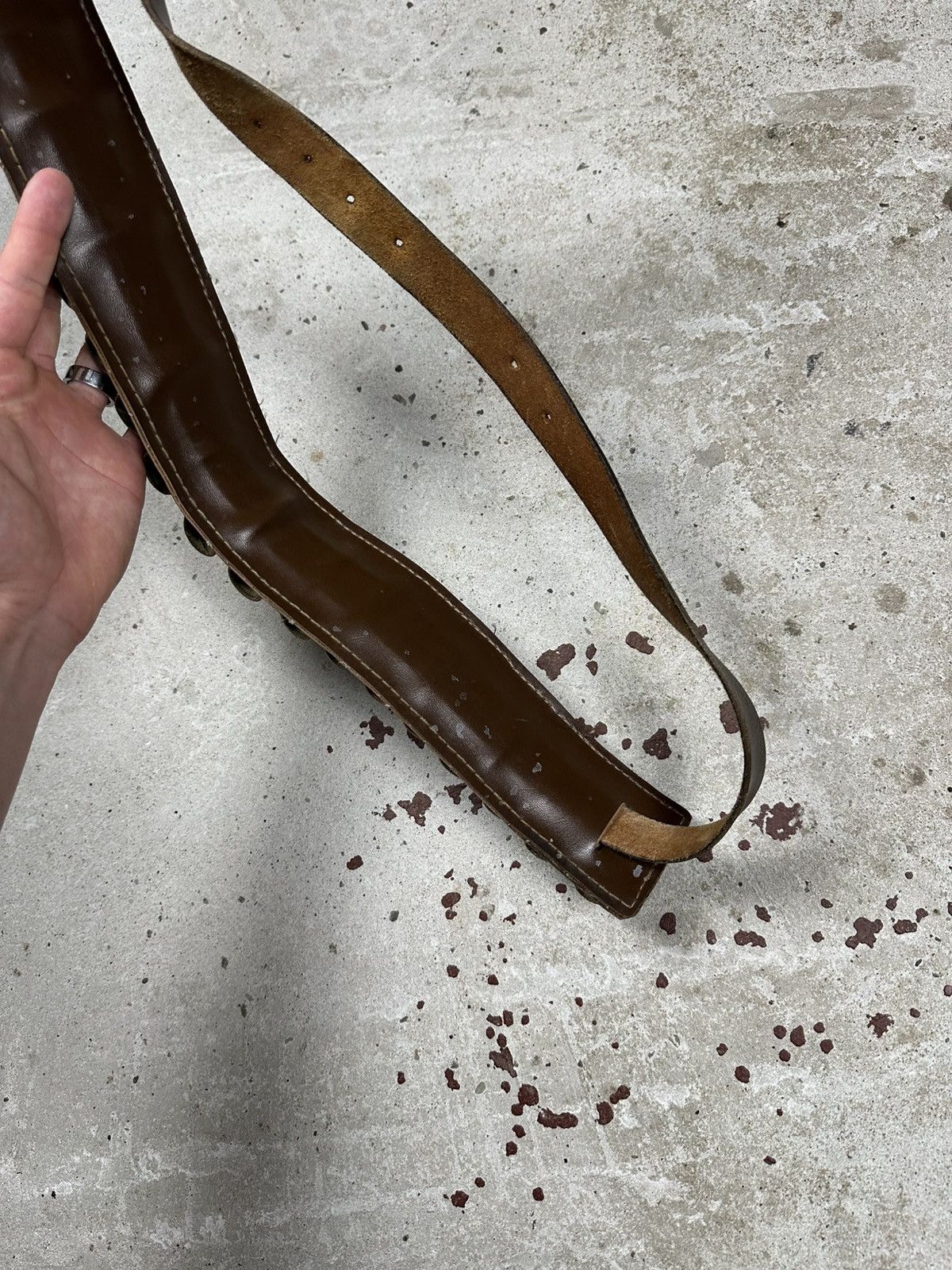 Vintage Vintage Brown Leather Ammo Bullet Cartridge Belt Made in Ger Size ONE SIZE - 6 Thumbnail