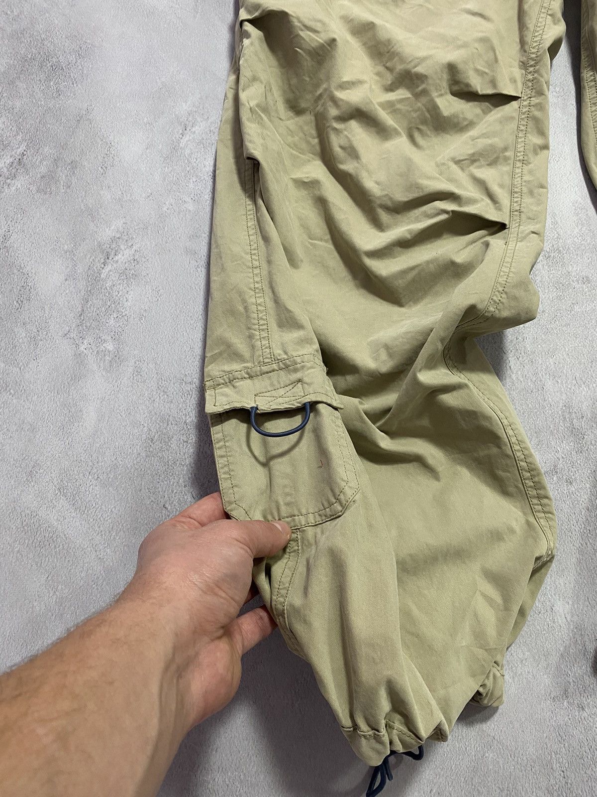 Japanese Brand 🍥 Vintage FishBone Cargo Parachute Baggy Joggers cargo pants Size US 38 / EU 54 - 3 Thumbnail
