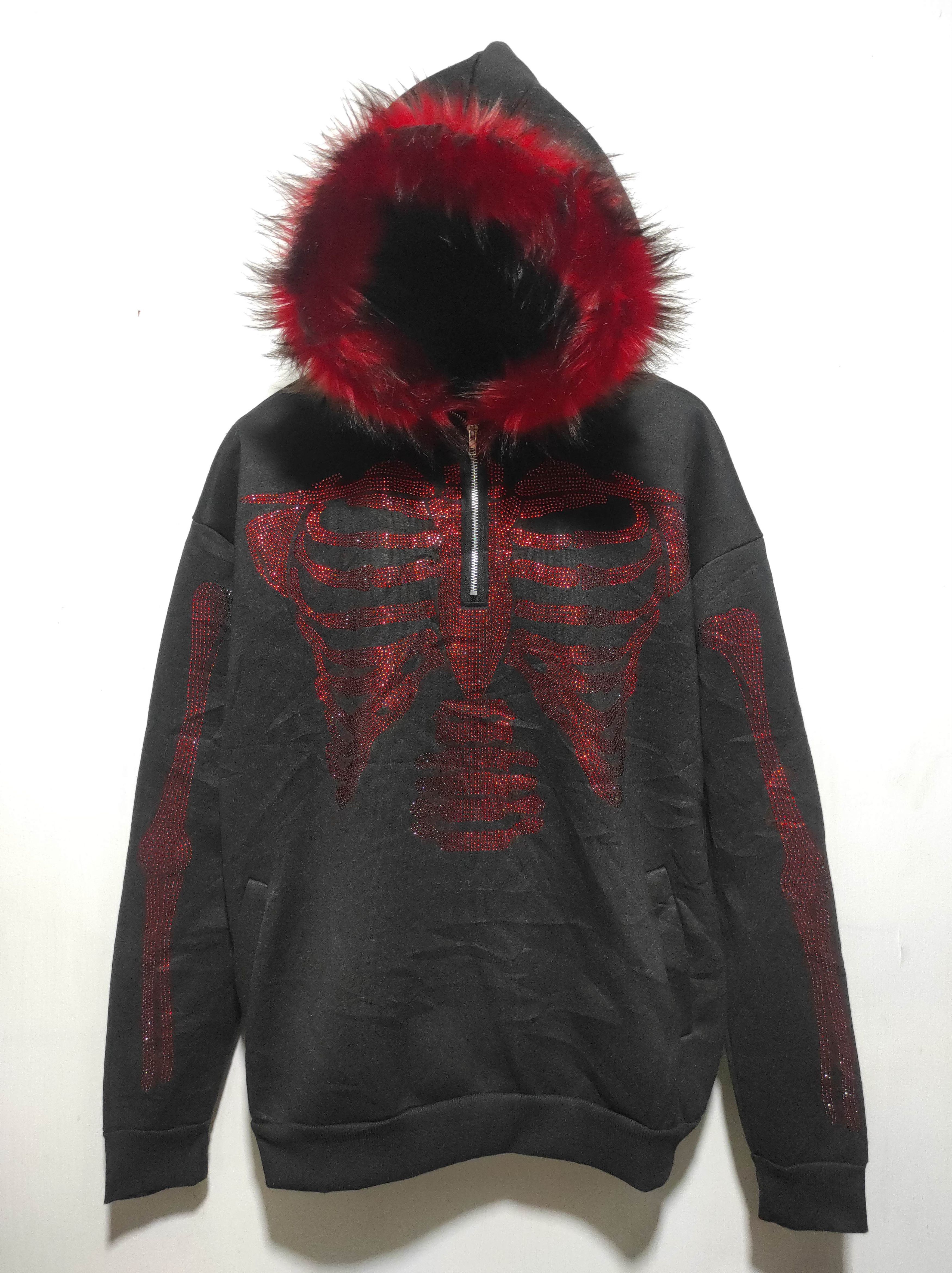 Hysteric Glamour Skull Half Zip Fur Hoodie IfSixWasNine LGB style Size US M / EU 48-50 / 2 - 2 Thumbnail