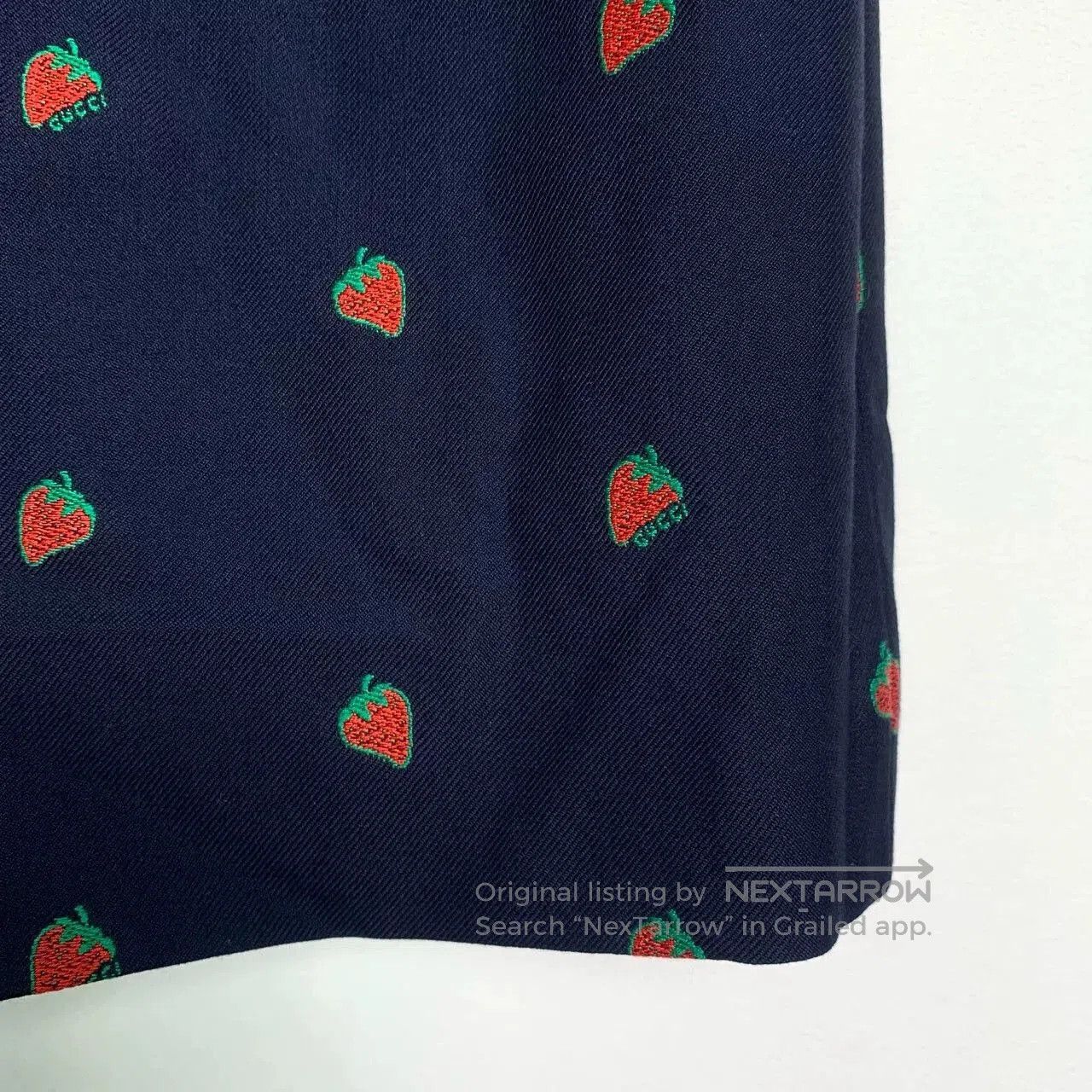 Gucci Gucci Double G Strawberry Embroidered Skirt. Size US 38 / EU 54 - 4 Thumbnail