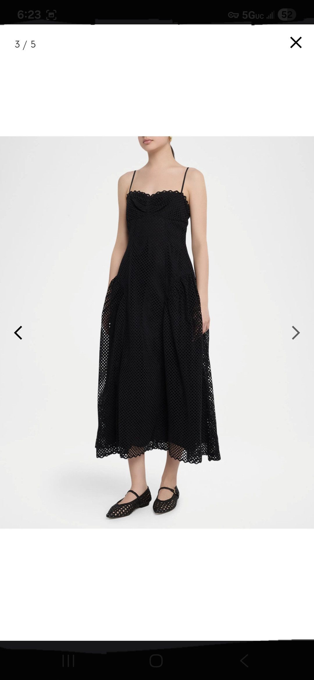 Ulla Johnson Isotta eyelet cotton dress Noir Size XS / US 0-2 / IT 36-38 - 3 Thumbnail