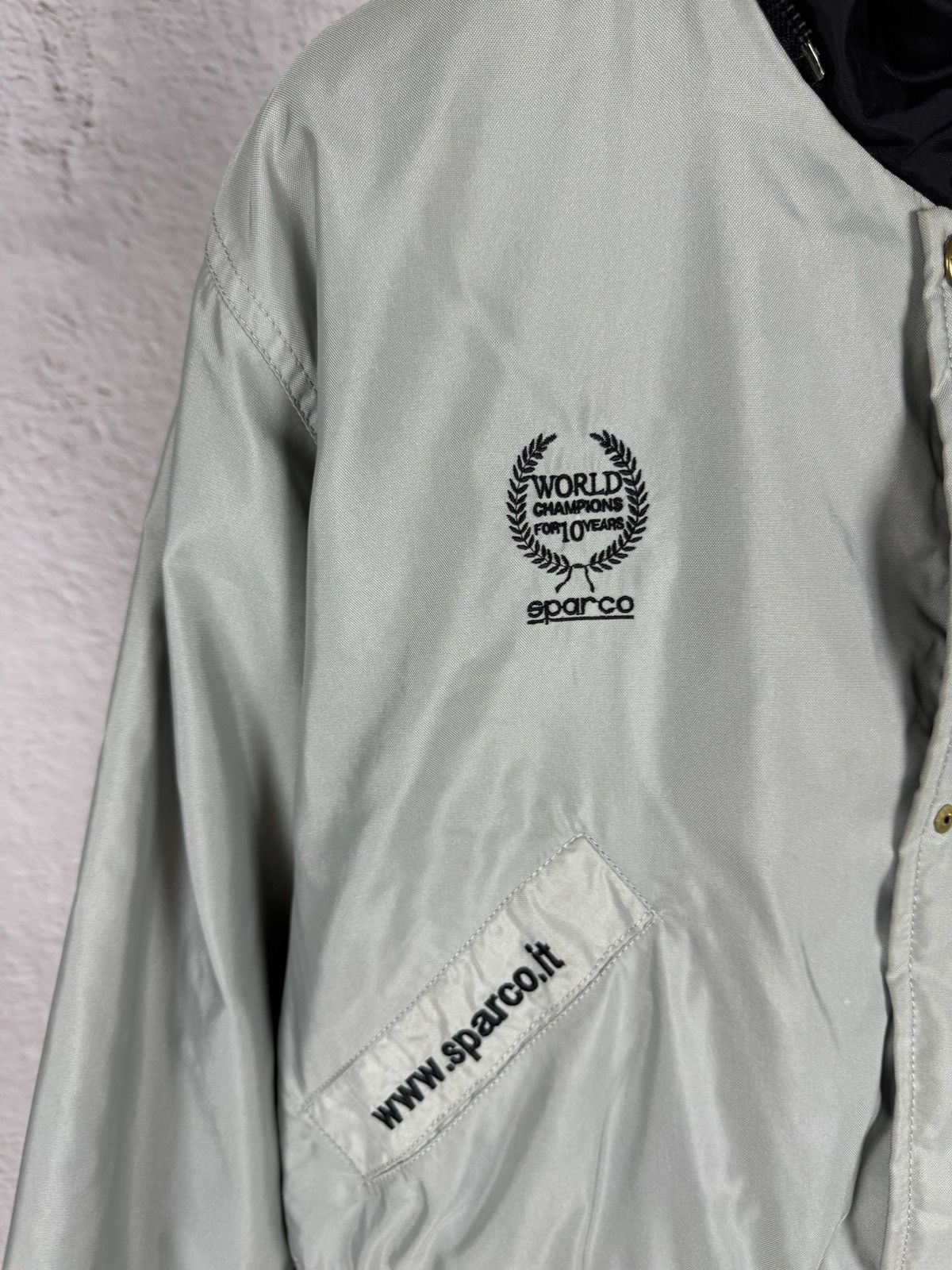 Vintage Sparco vintage racing France big logo nylon jacket grey S Size US S / EU 44-46 / 1 - 11 Thumbnail