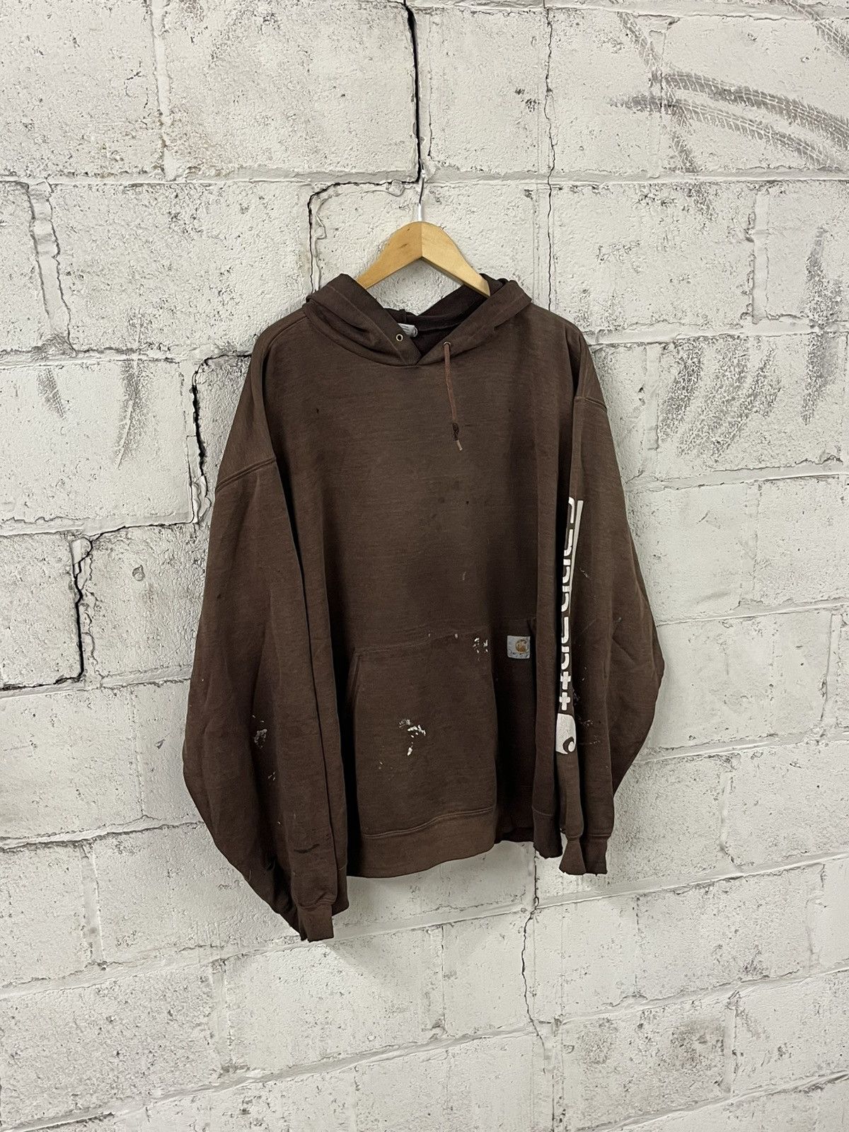 Carhartt Thrashed carhartt mocha brown boxy fit hoodie skater hype Size US XXL / EU 58 / 5 - 2 Thumbnail