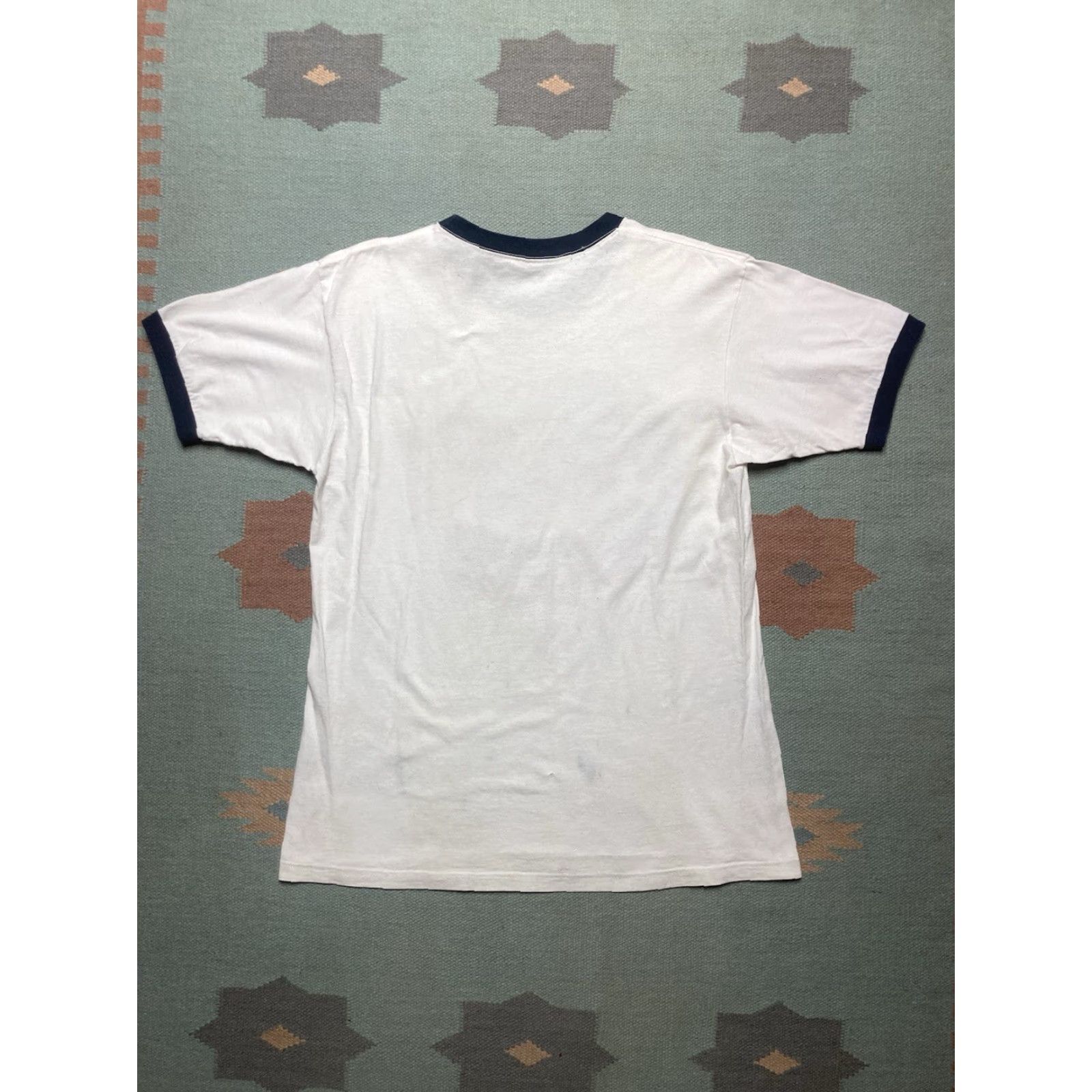 Vintage VINTAGE Majestic UNC Tar Heels University T-Shirt Ringer NCAA White Large Men Size L Shirt Size US L / EU 52-54 / 3 - 7 Thumbnail