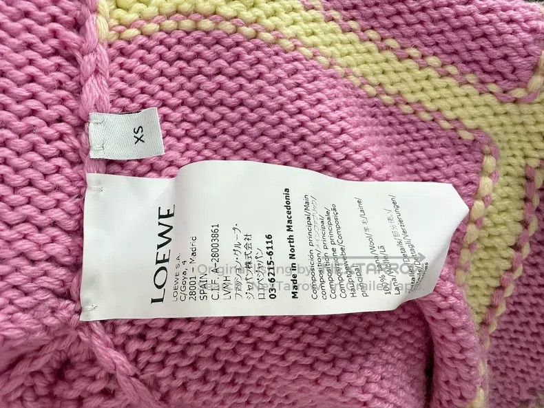 Loewe Pink 3D flower sweater cardigan