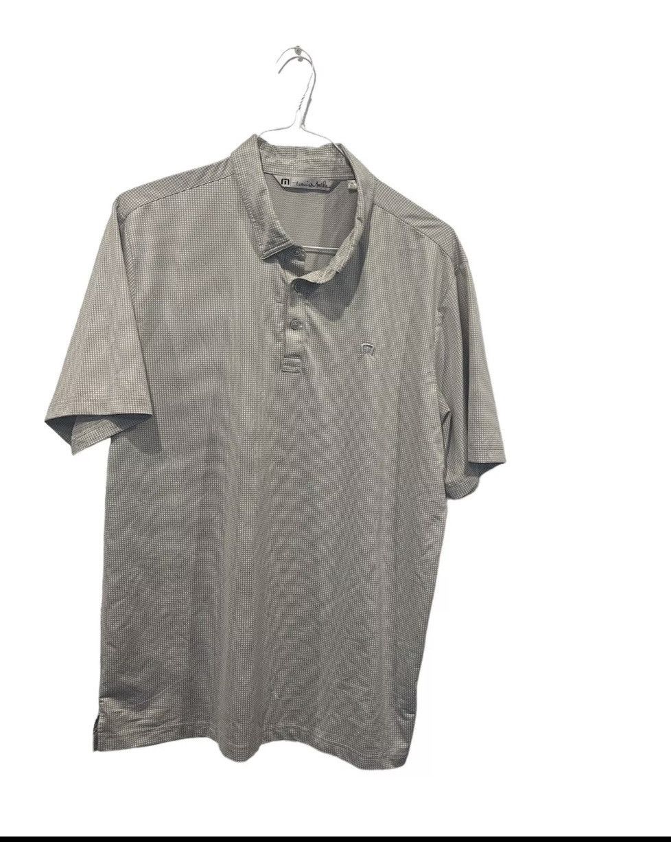 TravisMathew Travis Mathew Polo Shirt Men's XL White Gray Check Size US XL / EU 56 / 4 - 1 Thumbnail