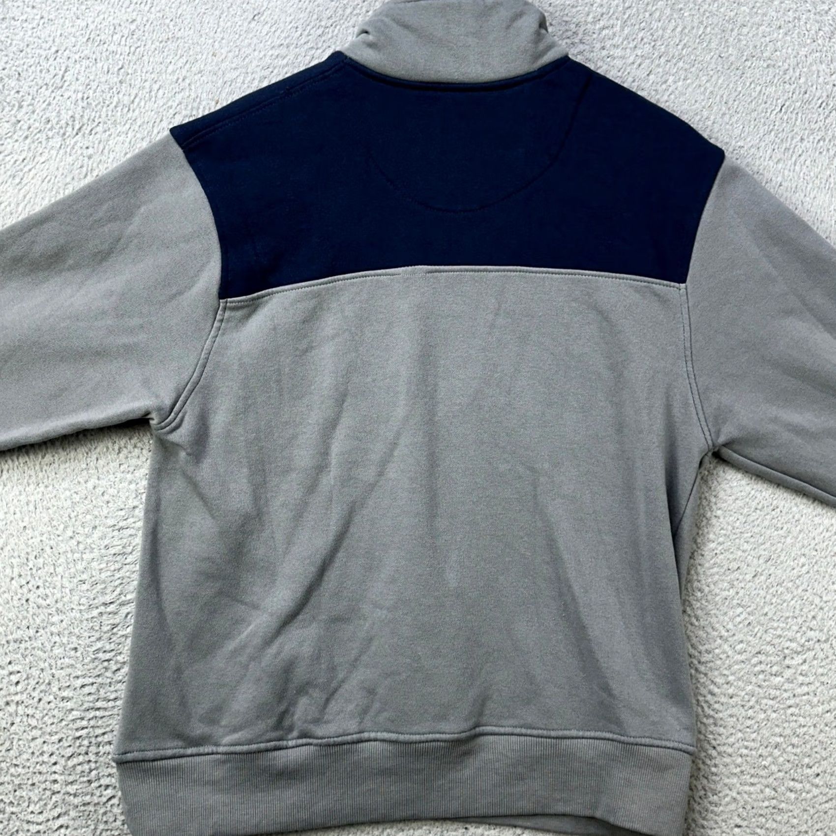 Vintage Notre Dame Fighting Irish Quarter Zip Pullover Sweatshirt Mens Medium Gray Blue Pressbox Zip Mock Neck Logo 1/4 Zip Graphic Print Size US M / EU 48-50 / 2 - 3 Thumbnail