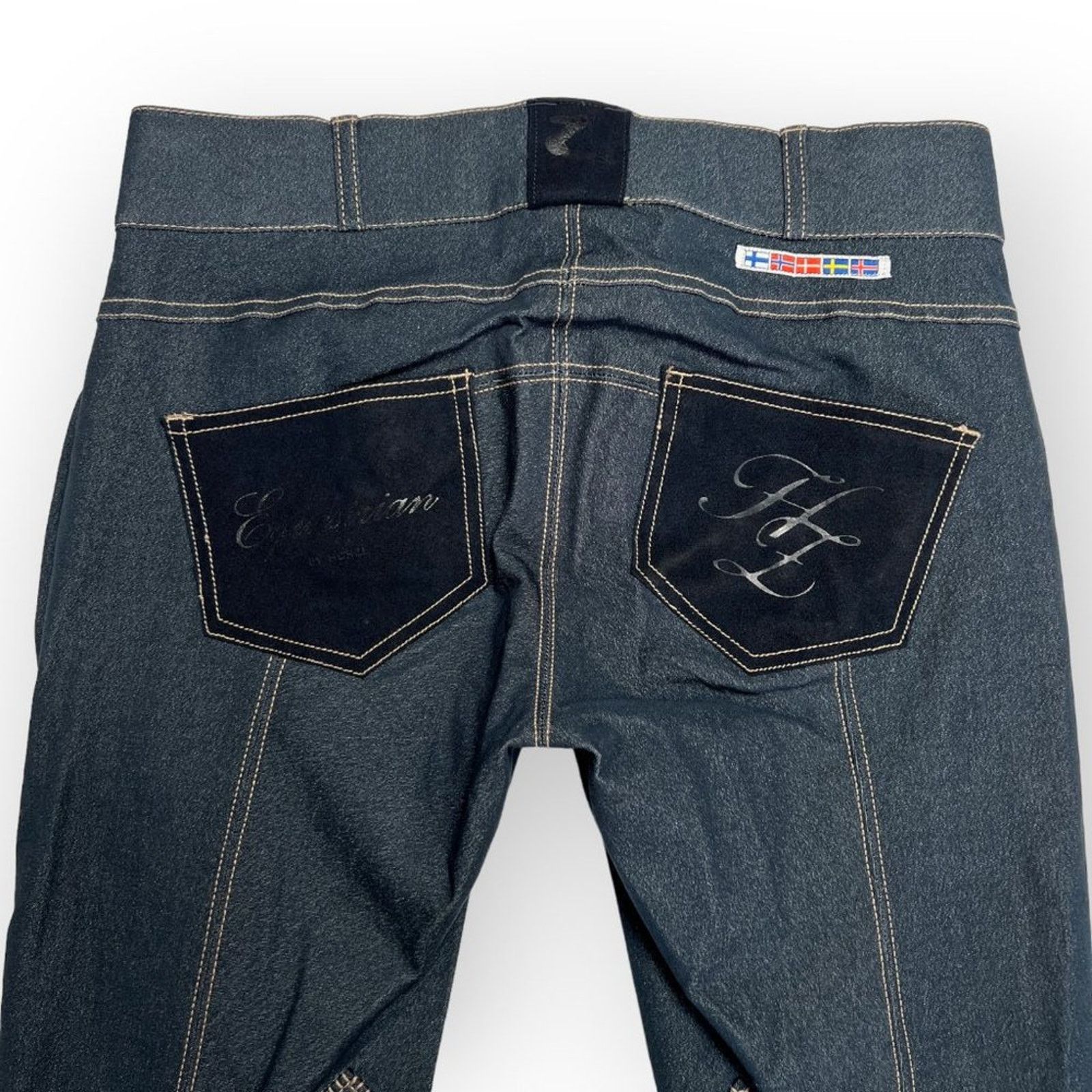 Other HorZe Royal Equus Denim Breeches Blue Suede Patch Size S Size 30" / US 8 / IT 44 - 10 Thumbnail
