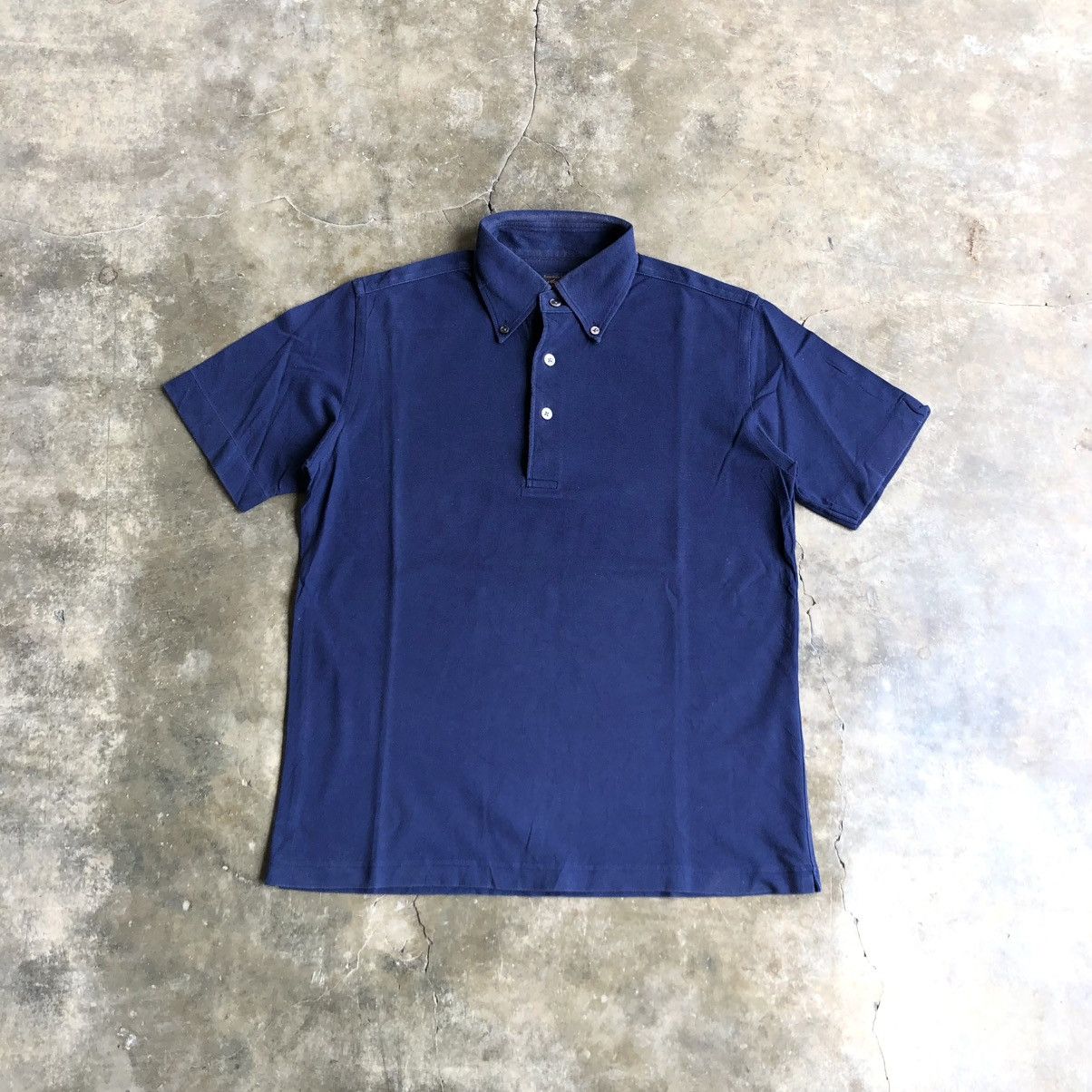 🇯🇵 Vintage Kamakura Shirt Japan Polo Tshirt Navy Desinger