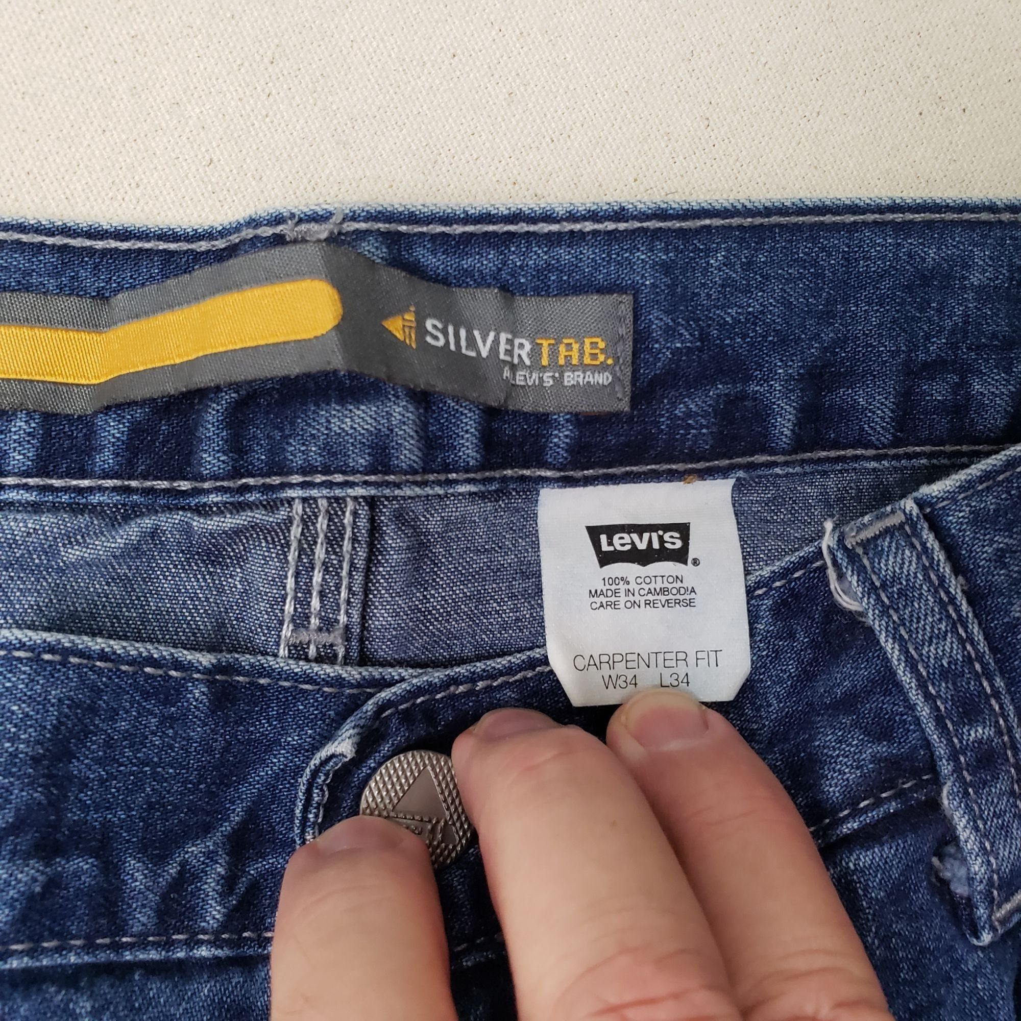 Levi's Levi's Silver Tab Men's Carpenter Fit Wide Leg Jeans 34/34 Size US 34 / EU 50 - 3 Thumbnail