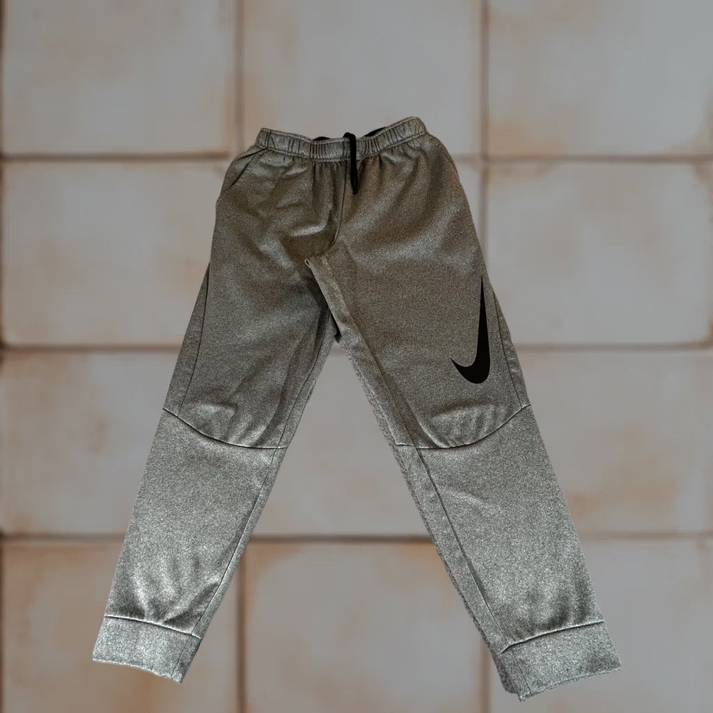 Nike Nike Dri-FIT Mens Pants M Gray Fleece Jogger Athletic Training Wide 28in Inseam Adjustable Waist CD Size US 31 - 1 Thumbnail