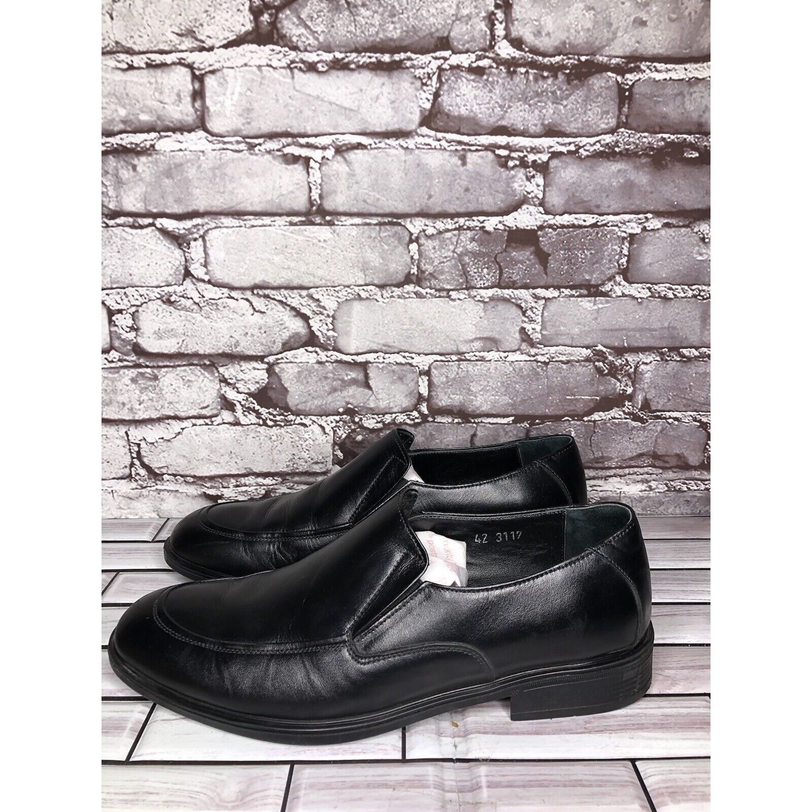 Other HAJJO Black Leather Slip On Casual Dress Loafers Work Shoes Size US 9 / EU 42 - 15 Thumbnail