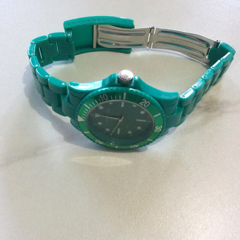 Designer Identity green plastic watch Size ONE SIZE - 2 Thumbnail