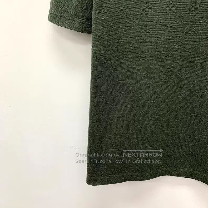 Louis Vuitton Louis Vuitton Dark green logo full-print cotton crew neck Size US XXL / EU 58 / 5 - 4 Thumbnail