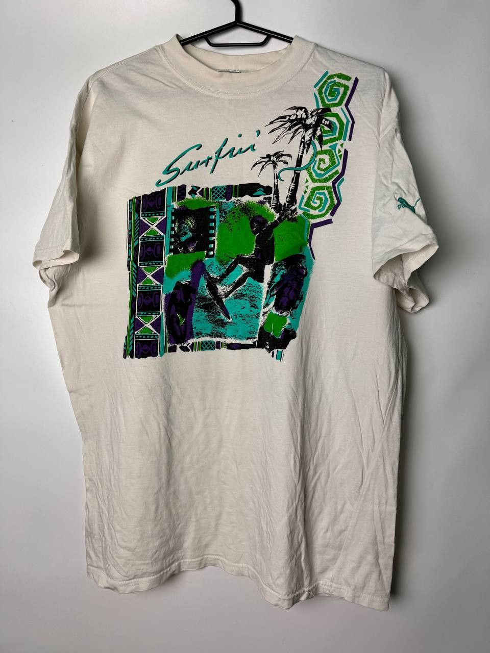 Puma Vintage 80s 90s Puma T Shirt Grunge Surf Skate Surfing Size US L / EU 52-54 / 3 - 1 Thumbnail