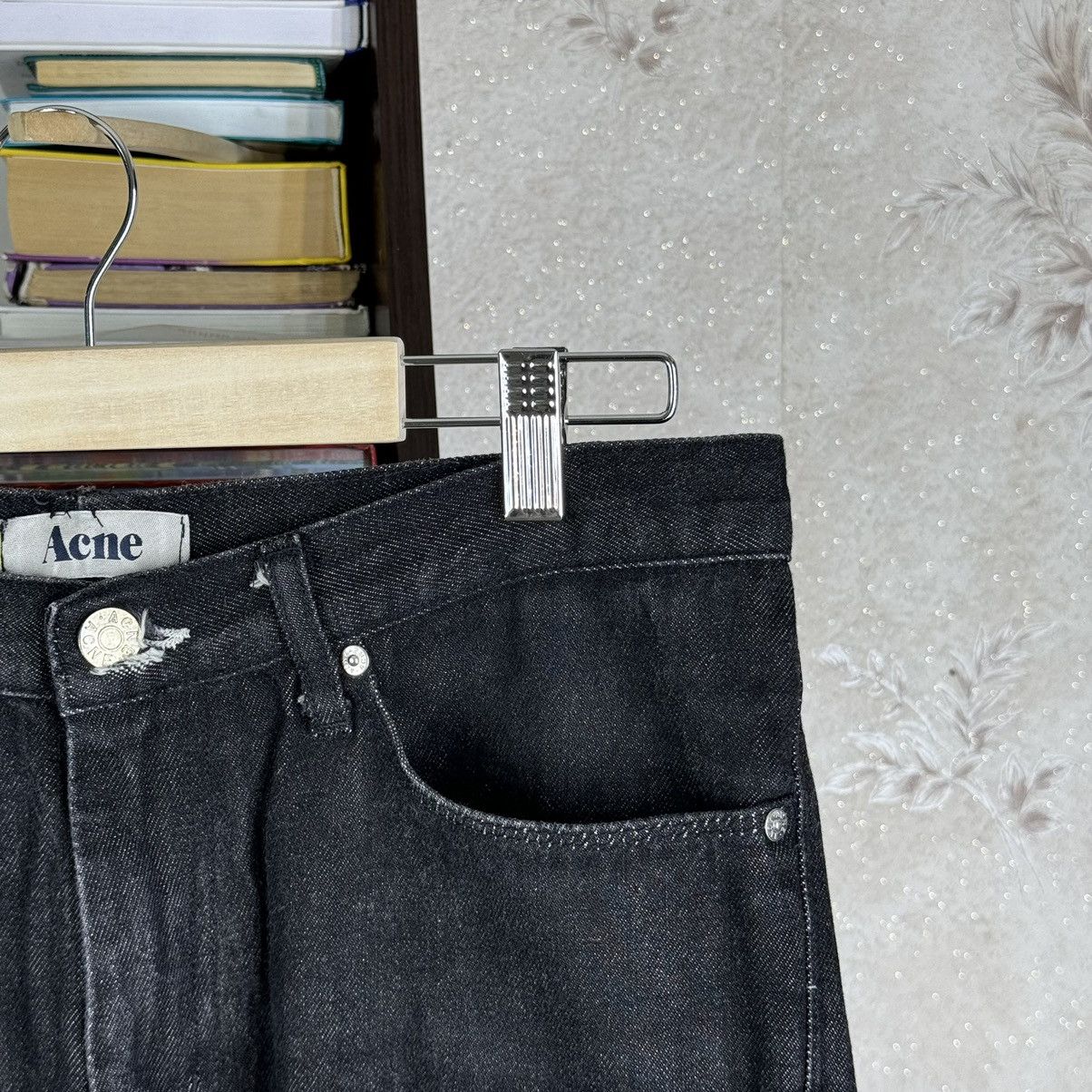 Acne Studios × Designer Acne Studious Denim Jeans Max B Mens Black Luxury Designer Size US 27 - 11 Thumbnail