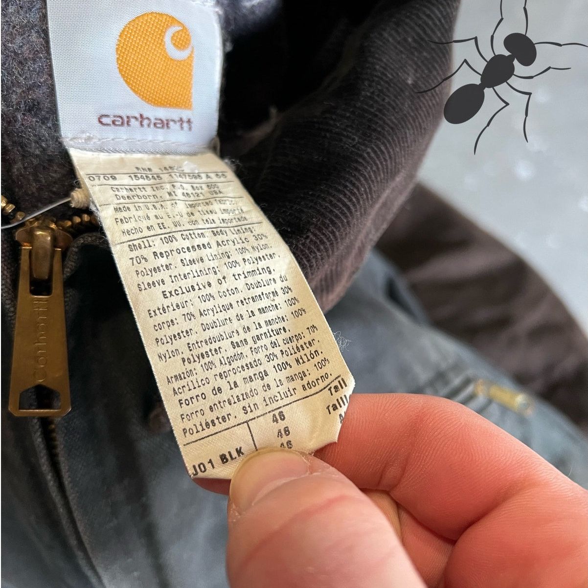 Carhartt × Vintage Vintage y2k faded black j01 blk carhartt