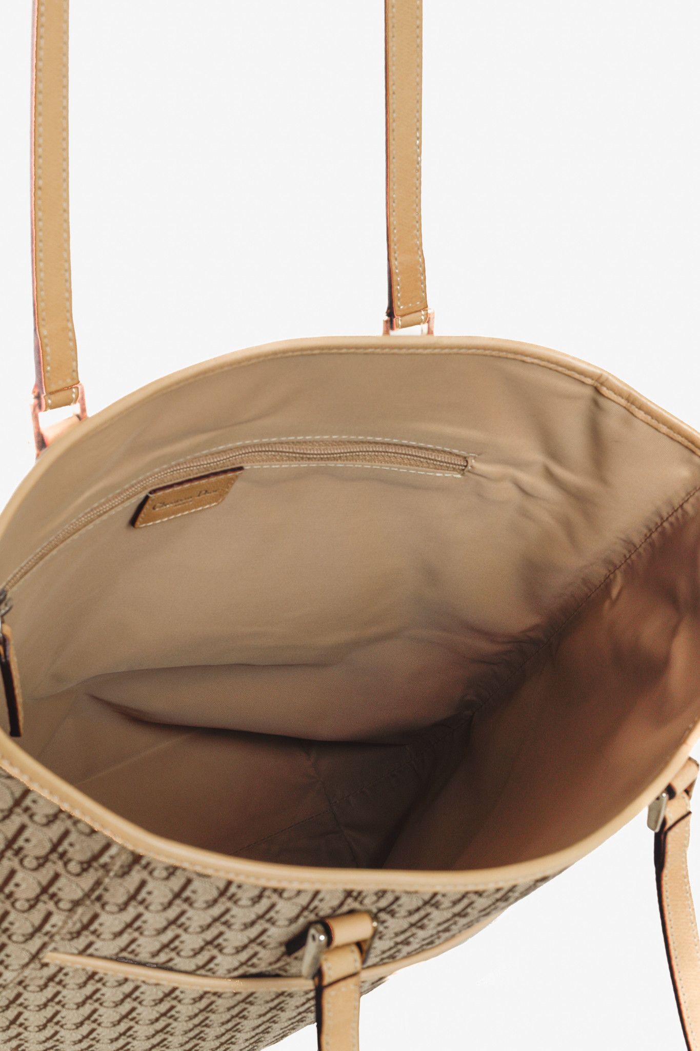 Dior Christian Dior Diorissimo Tote Brown Beige Monogram Bag Size ONE SIZE - 10 Thumbnail