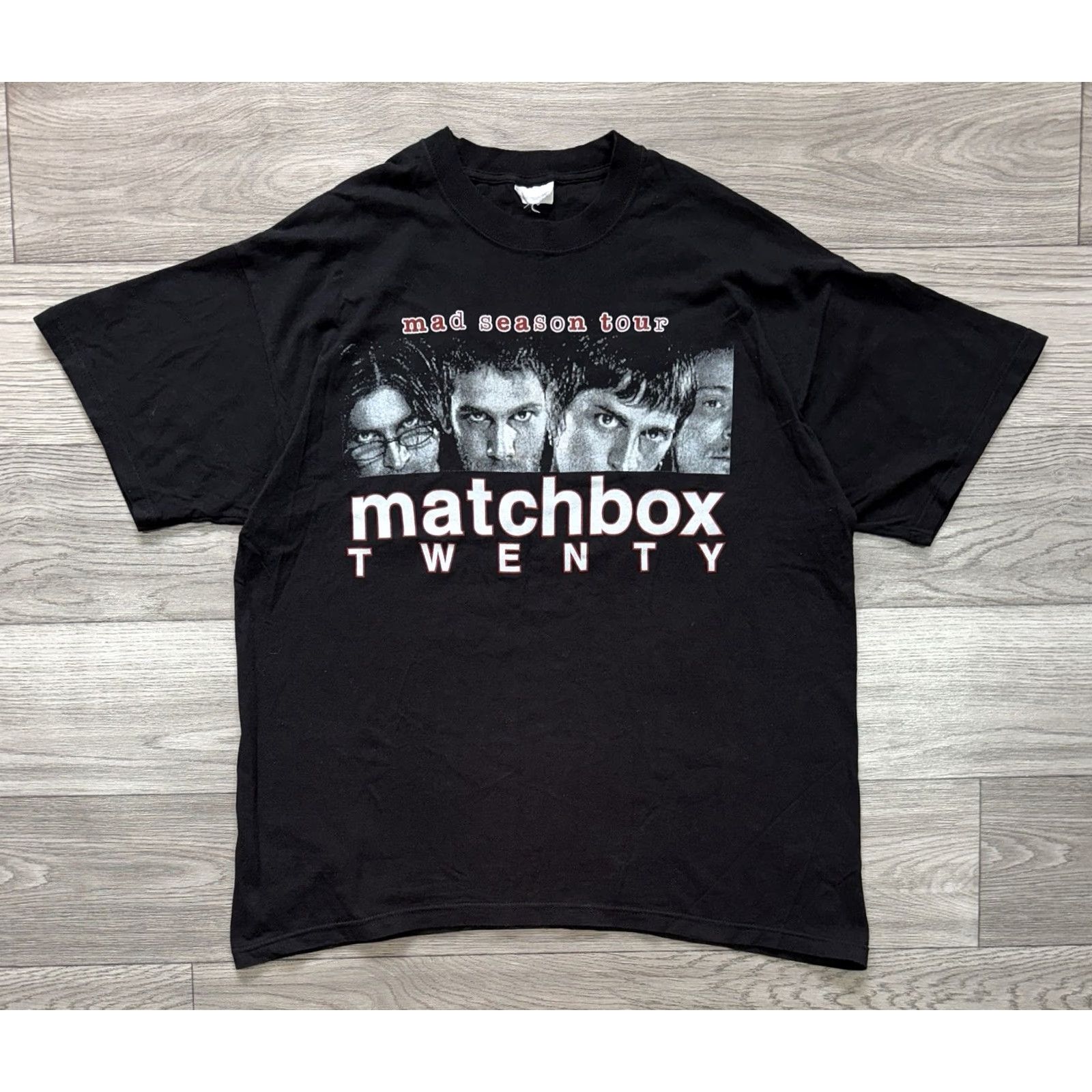 Vintage Matchbox Twenty Tour Mad Season 2001 Rock Concert T-shirt XL Black Mens T-Shirt Band Music Rock 2000s Size US XL / EU 56 / 4 - 2 Thumbnail