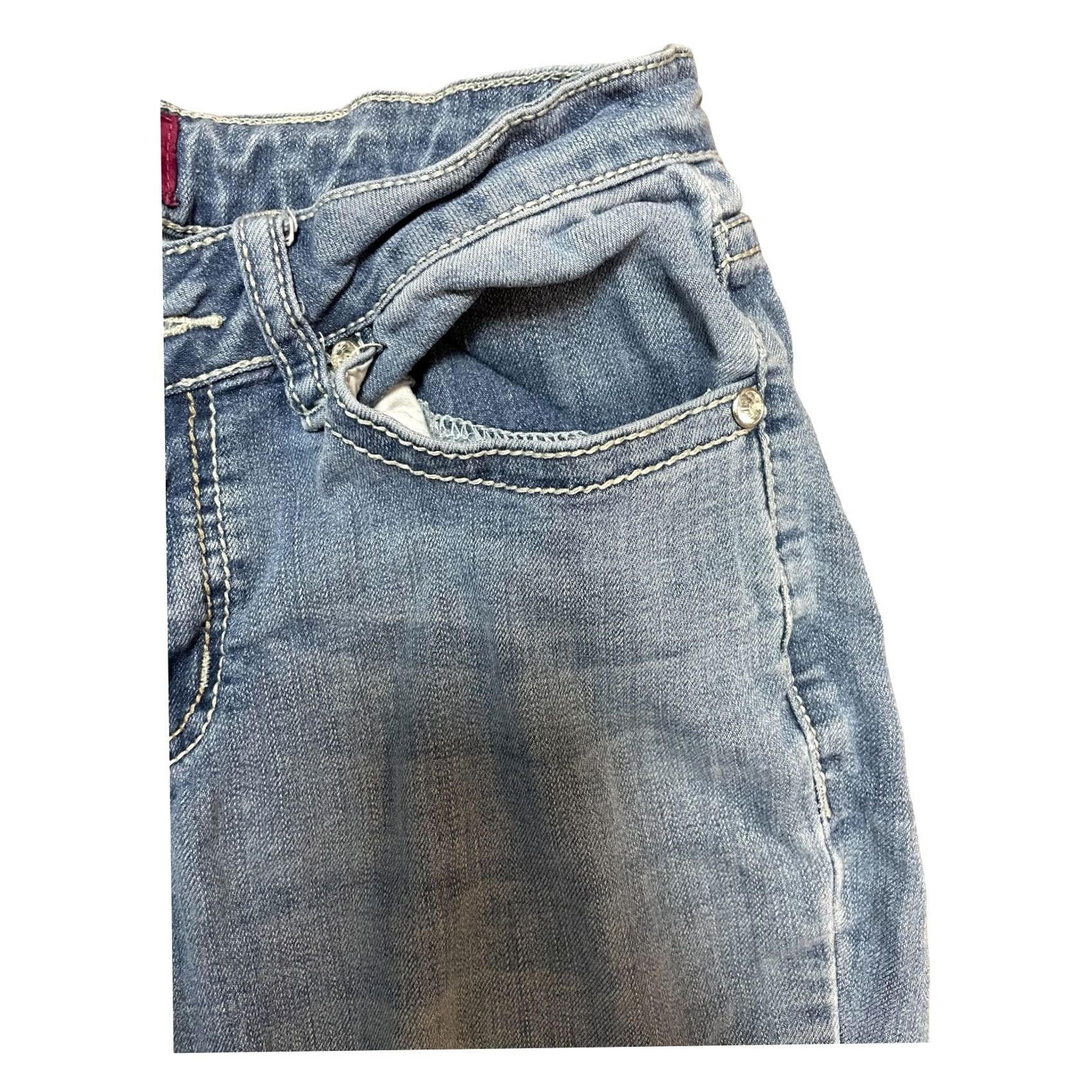 Vintage D'mode Women’s Studded Embroidered Blue Jean Pants Sz 7 Straight Leg Rhinestones Jeans Women 90s Vintage No Size 28" / US 6 / IT 42 - 5 Thumbnail