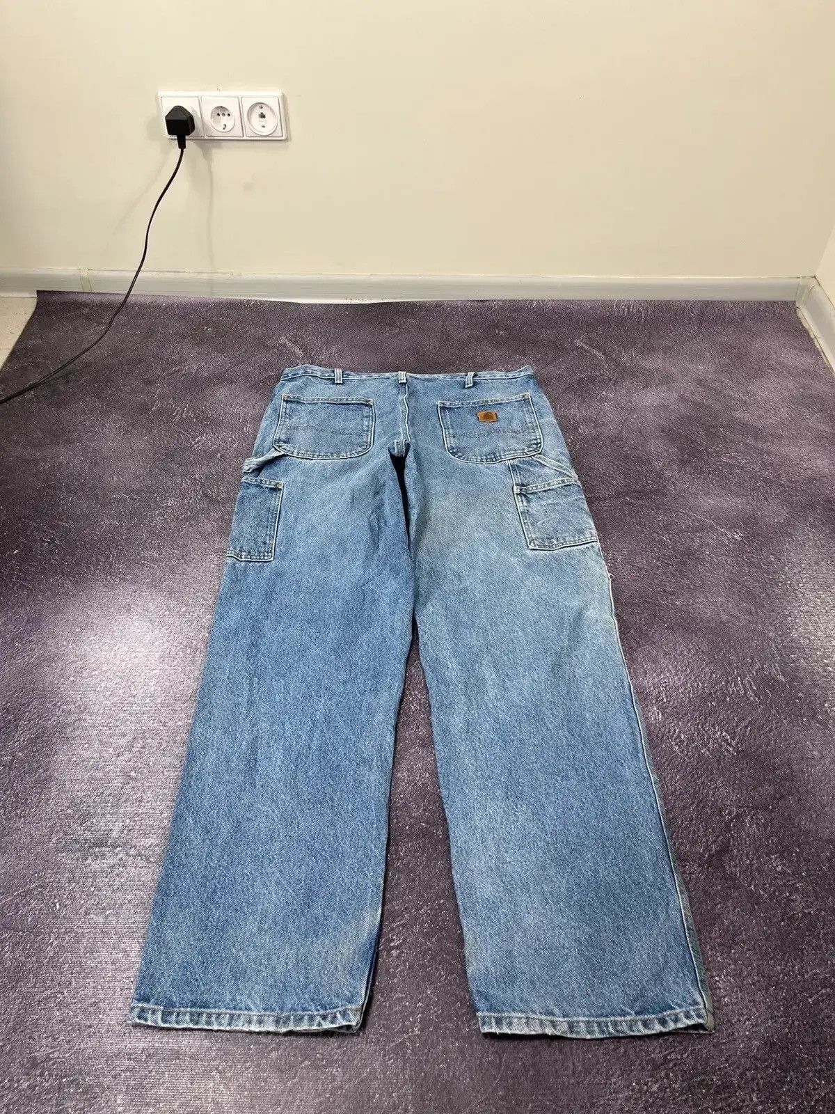 Carhartt × Vintage Vintage 90s Carhartt Faded Blue Denim Hype Baggy Jeans Size US 36 / EU 52 - 3 Thumbnail