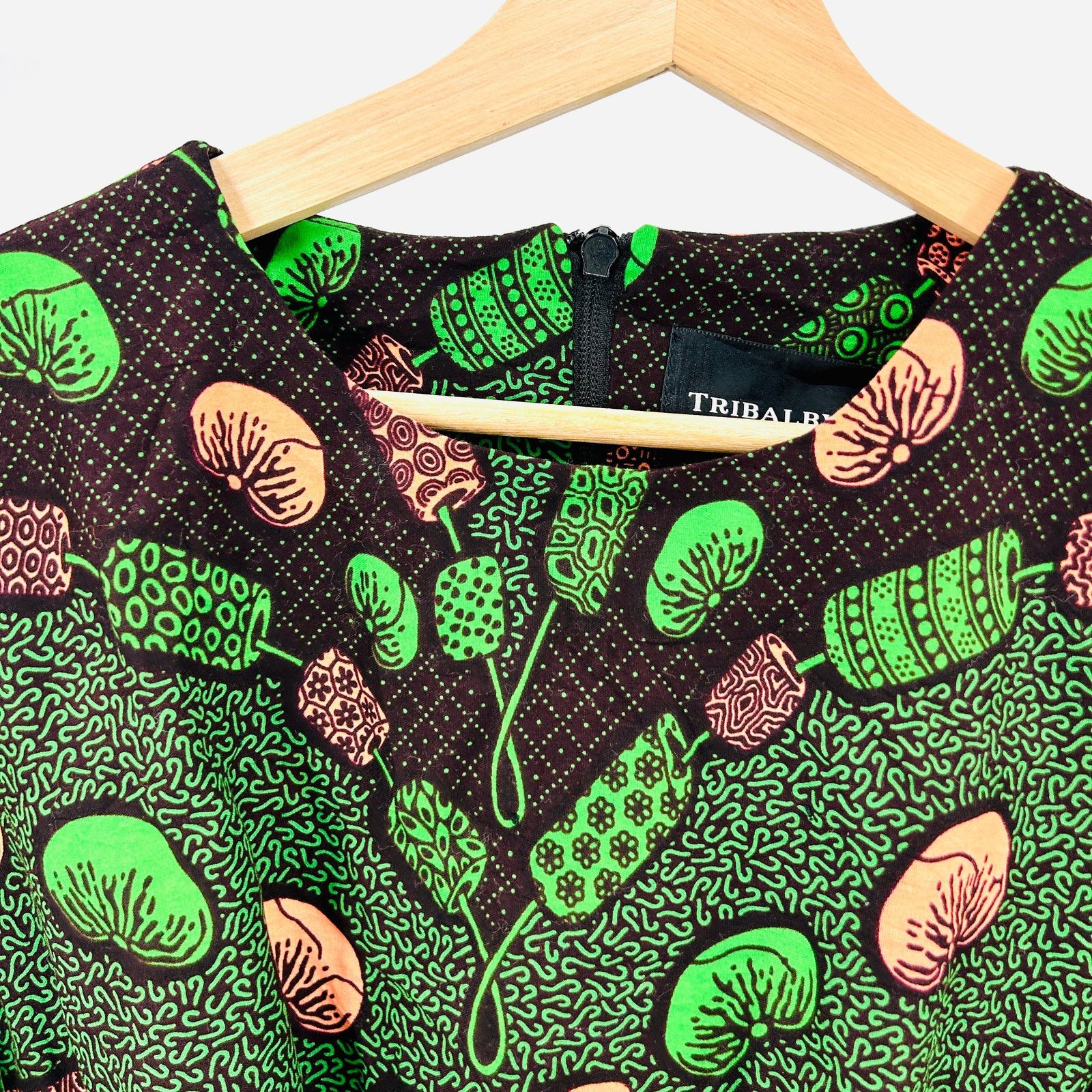 Other Green Coral Mushroom Ankara Print Balloon Sleeve Jumpsuit Size S / US 4 / IT 40 - 3 Thumbnail
