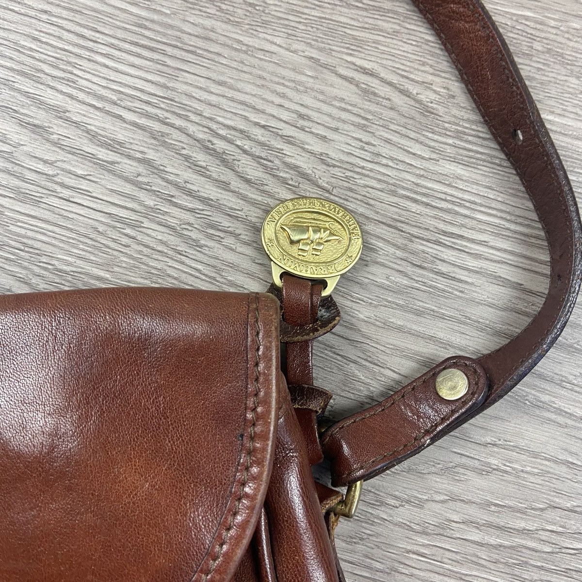BRAHMIN Brahmin Brown Shoulder Bag Gold Hardware Buckle Medium 11x8 Size ONE SIZE - 2 Thumbnail