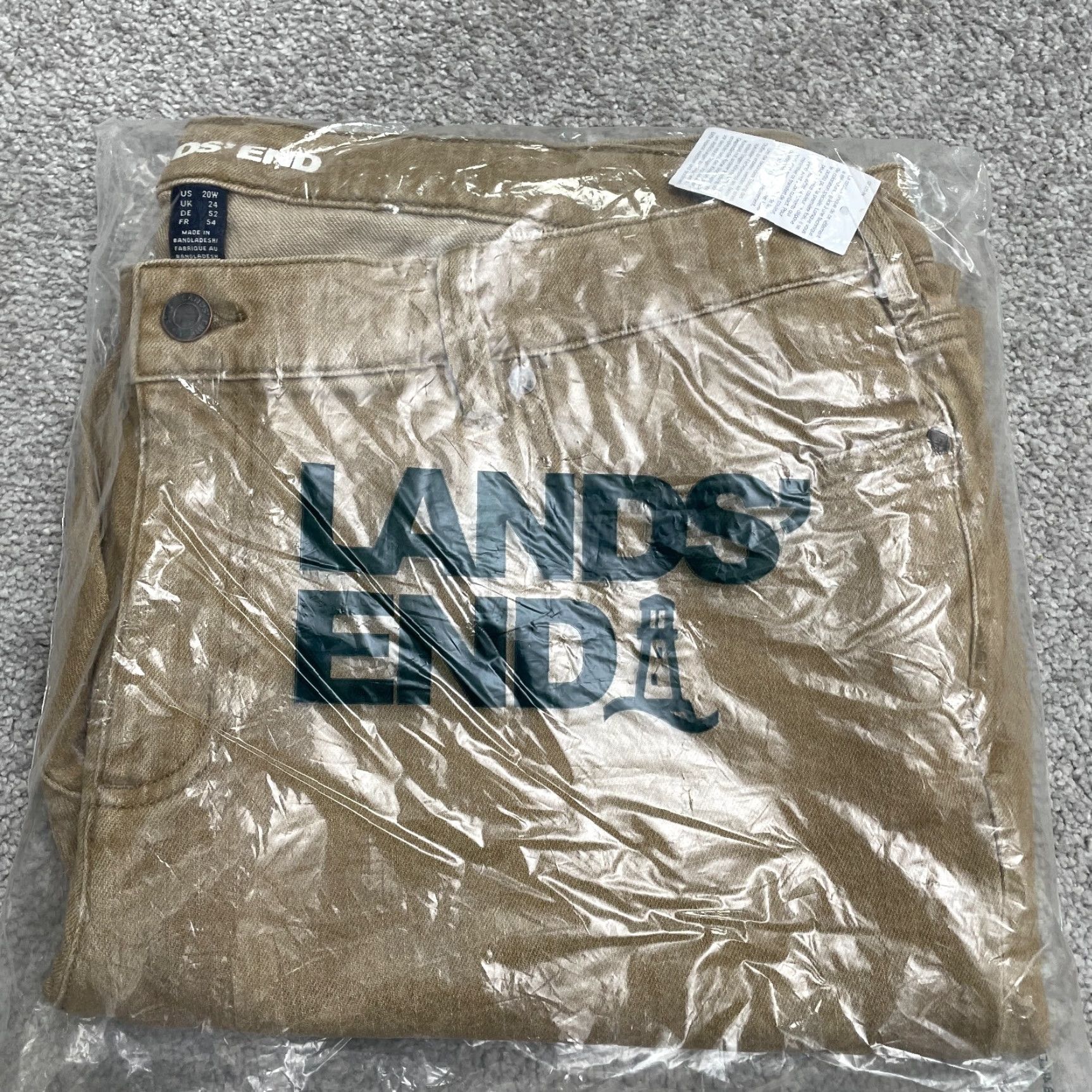 Lands' End Lands' End Jeans Womens 20W Straight Denim 42x30 NWT Brown City Preppy Casual - Mens/Womens? Size 42" / US 20 - 3 Thumbnail