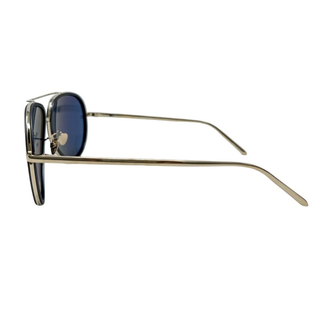 Linda Farrow Linda Farrow Aviator Sunglasses Blue Gold w/ case LFL 539/5 Size ONE SIZE - 6 Thumbnail